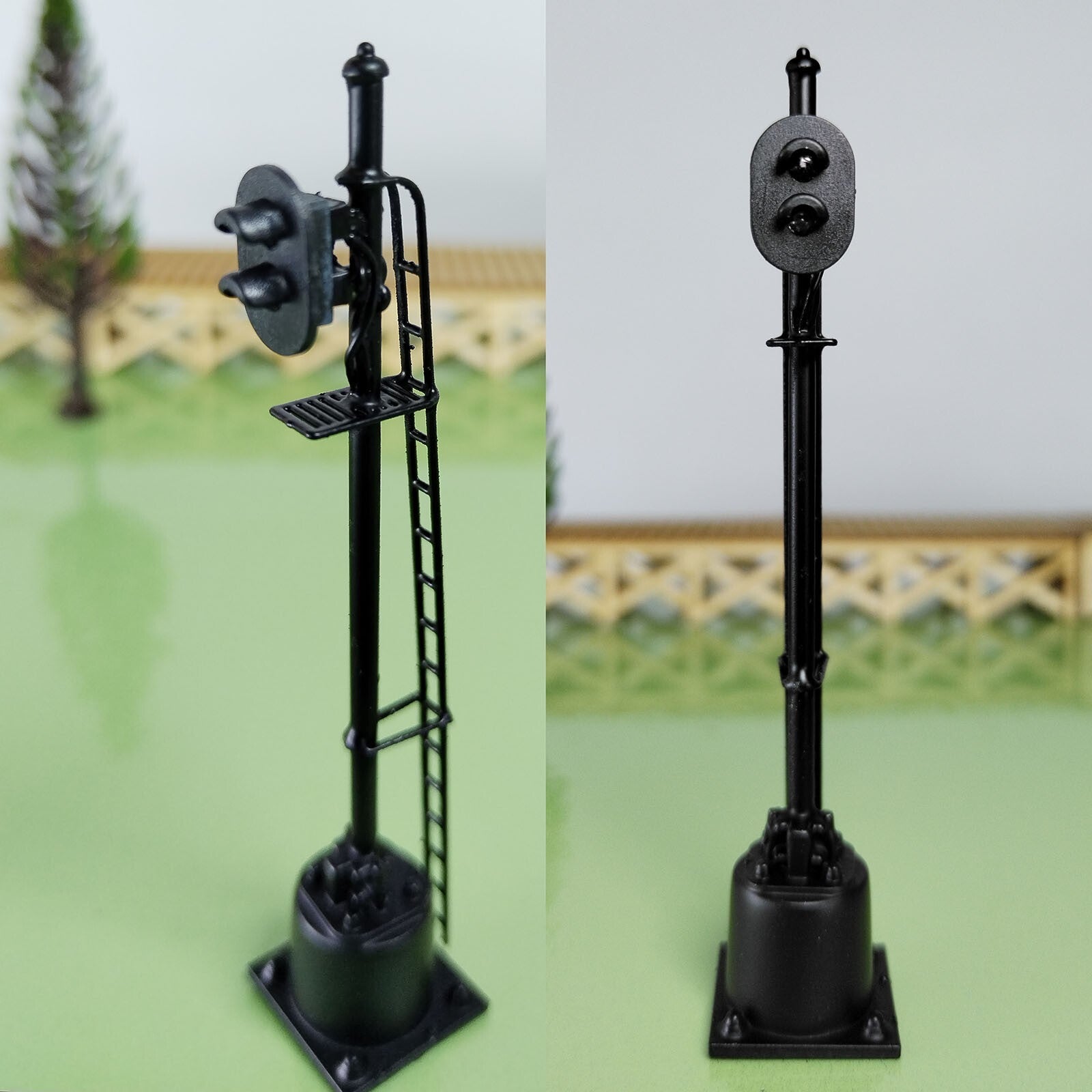 1 x HO scale model railroad 2 aspects block signal LED green/red light #K02SpBK