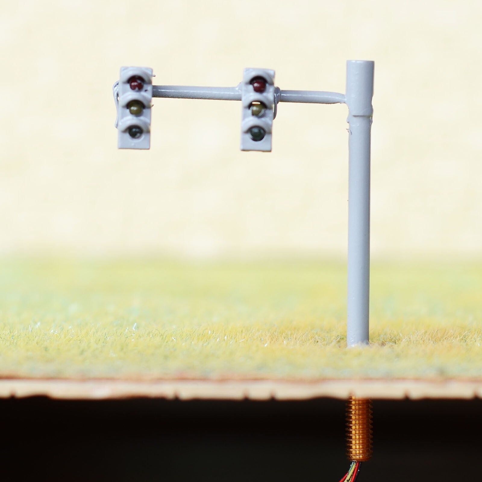 2 x traffic lights N scale crossing walk model LED pedestrian street signals #GR