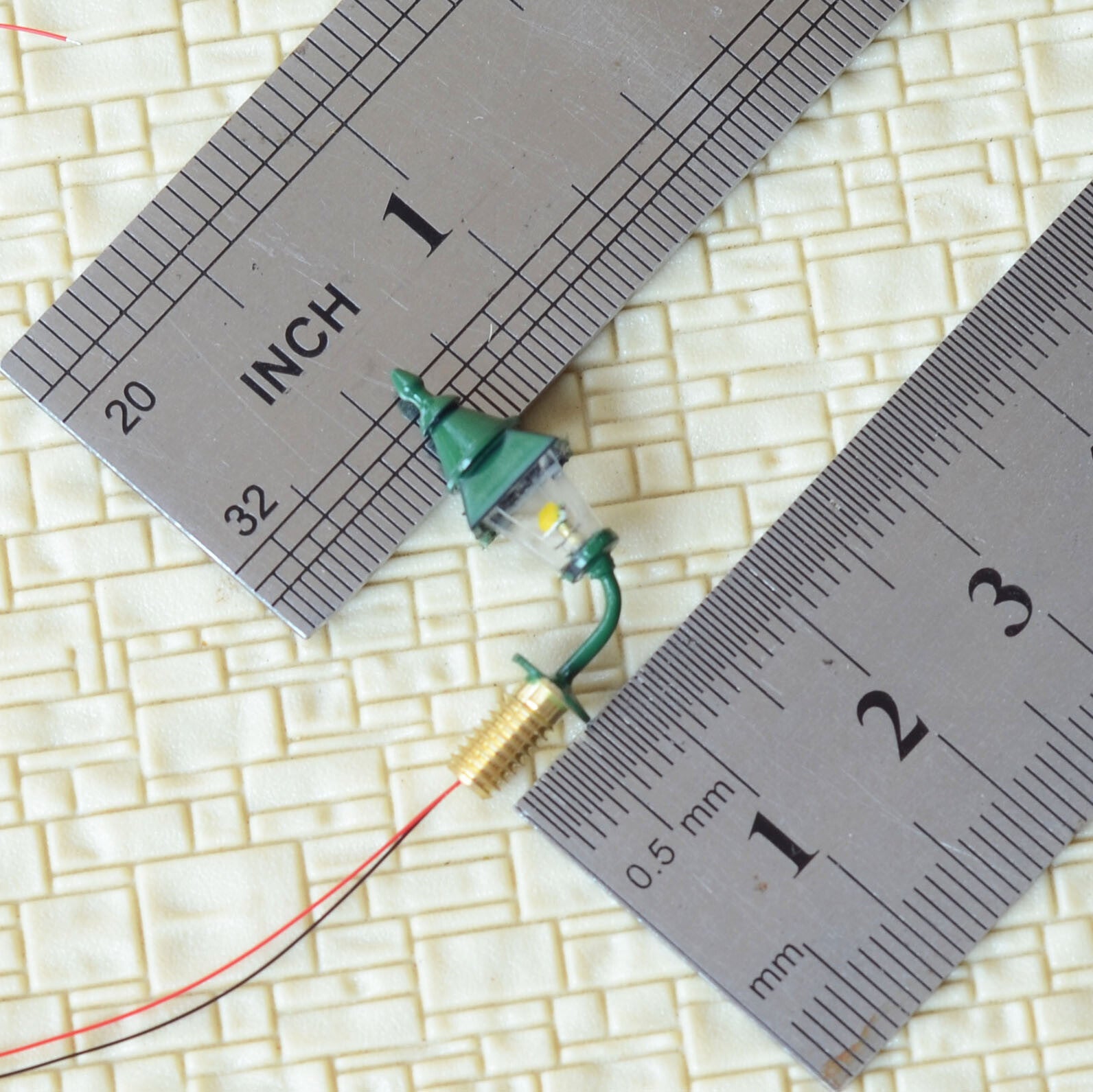 5 x OO / HO antique street bracket light model wall lamp posts LED light #TD2BG