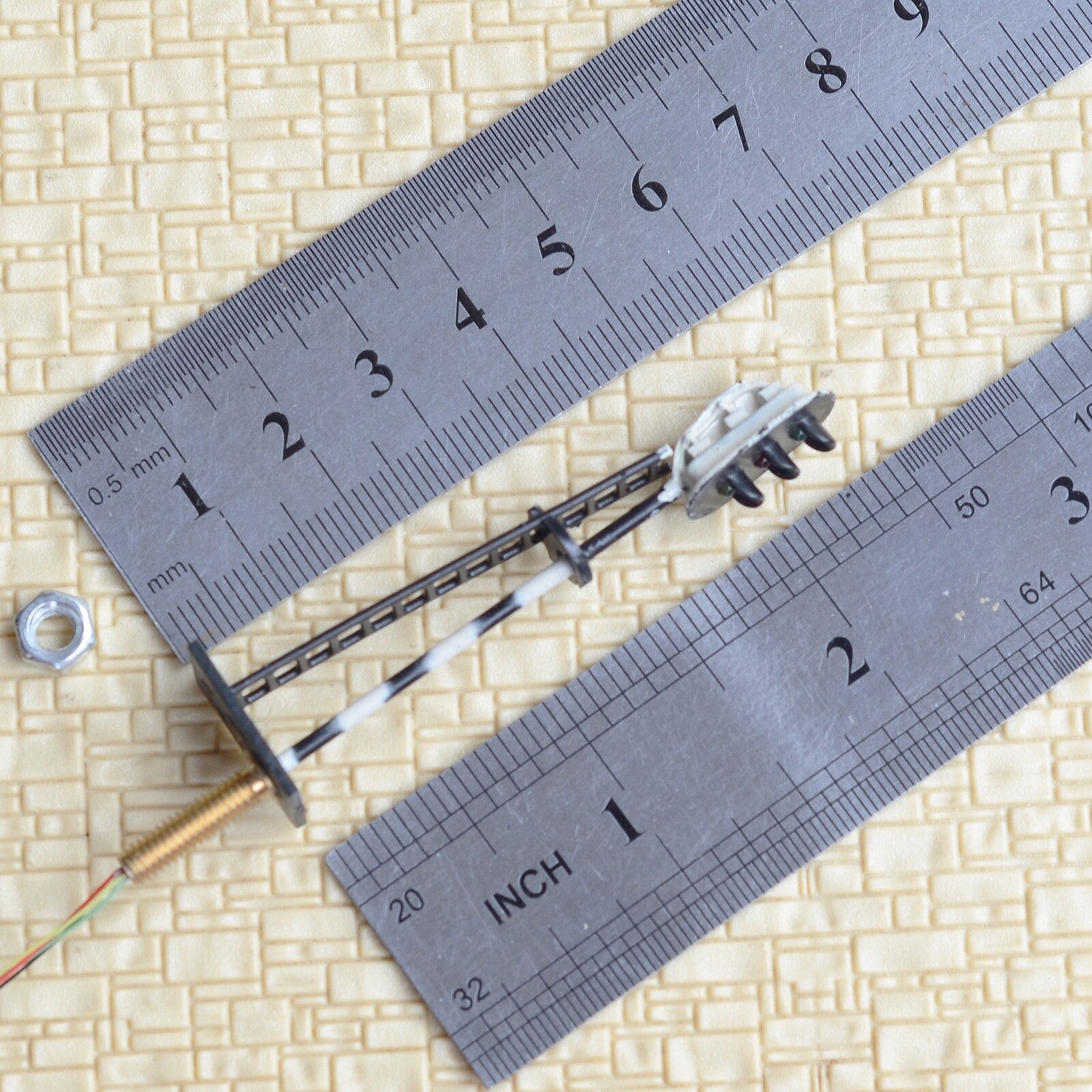 1 x HO scale model railroad 3 colors block signal zebra pole 3 aspects #BZ3