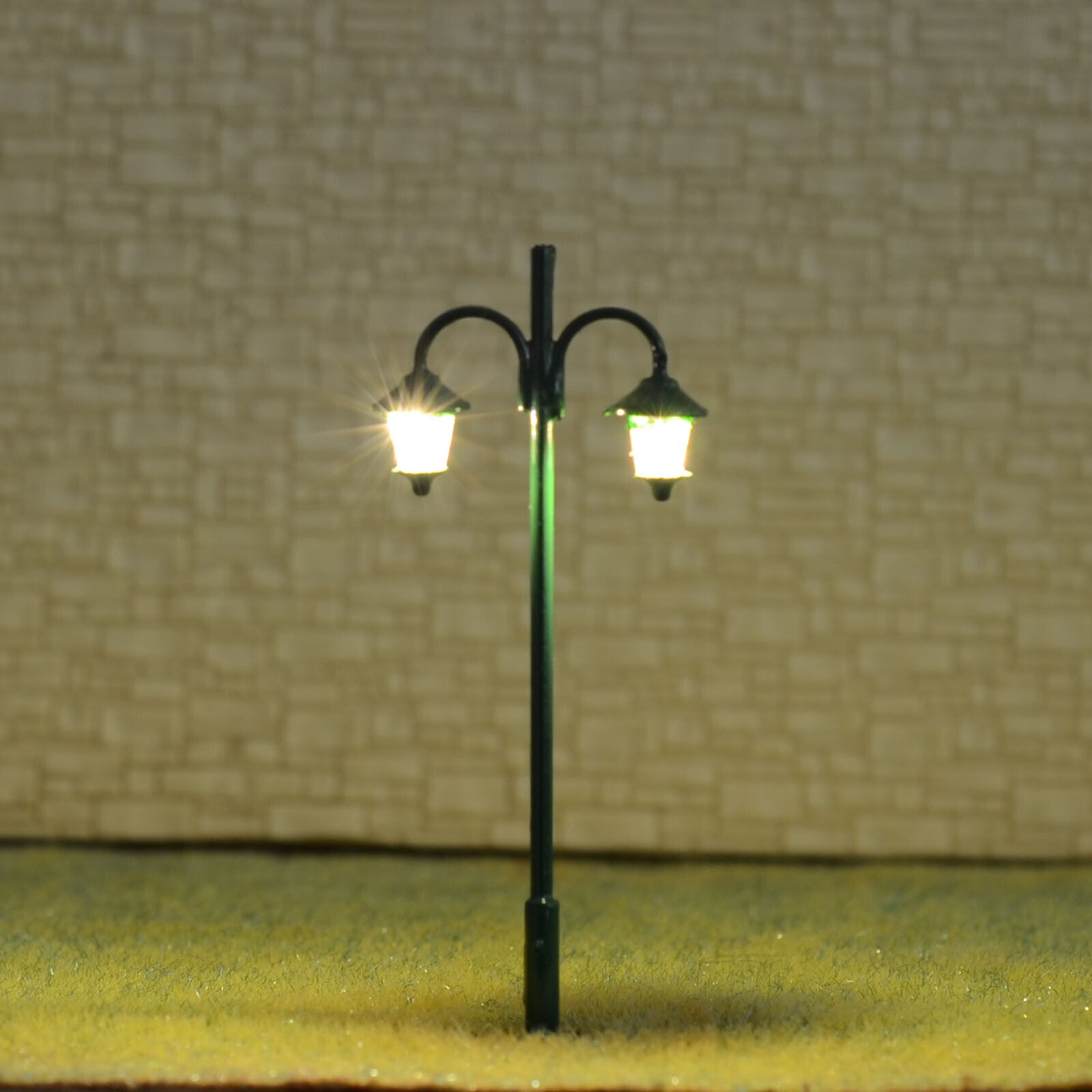 5 x HO scale model railroad antique street light LED lamppost path lamp #S1713BG