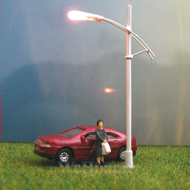 5 x N Scale 12V Street Lights Railroad Lamp posts Model Train Lamps #W111N