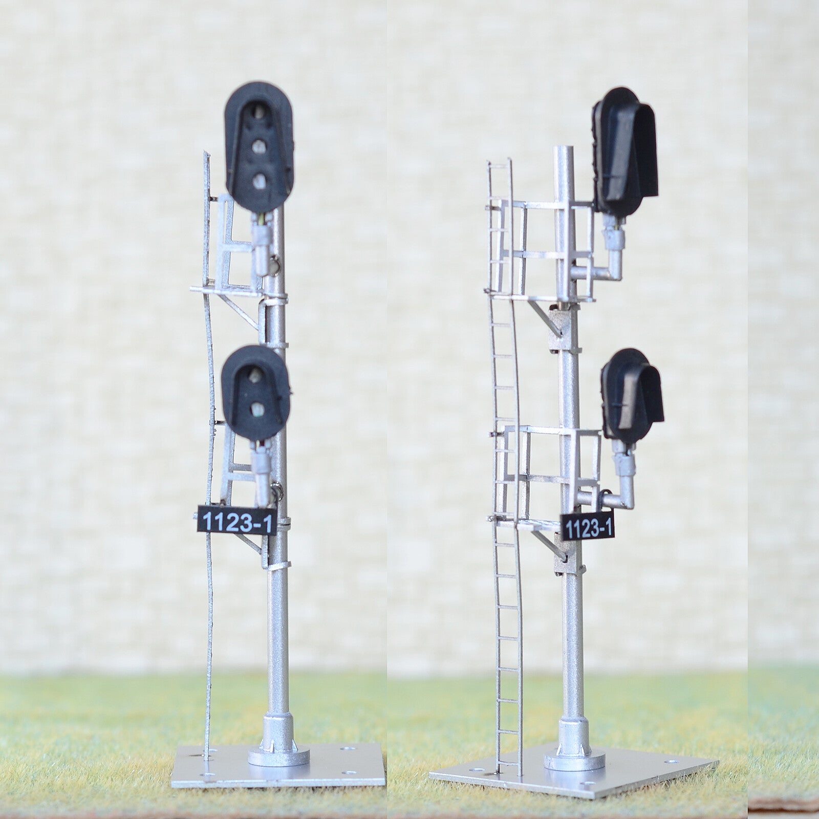 1 x HO scale model 3/2 colors block signal full sunshield metal 2 targets #U3D2