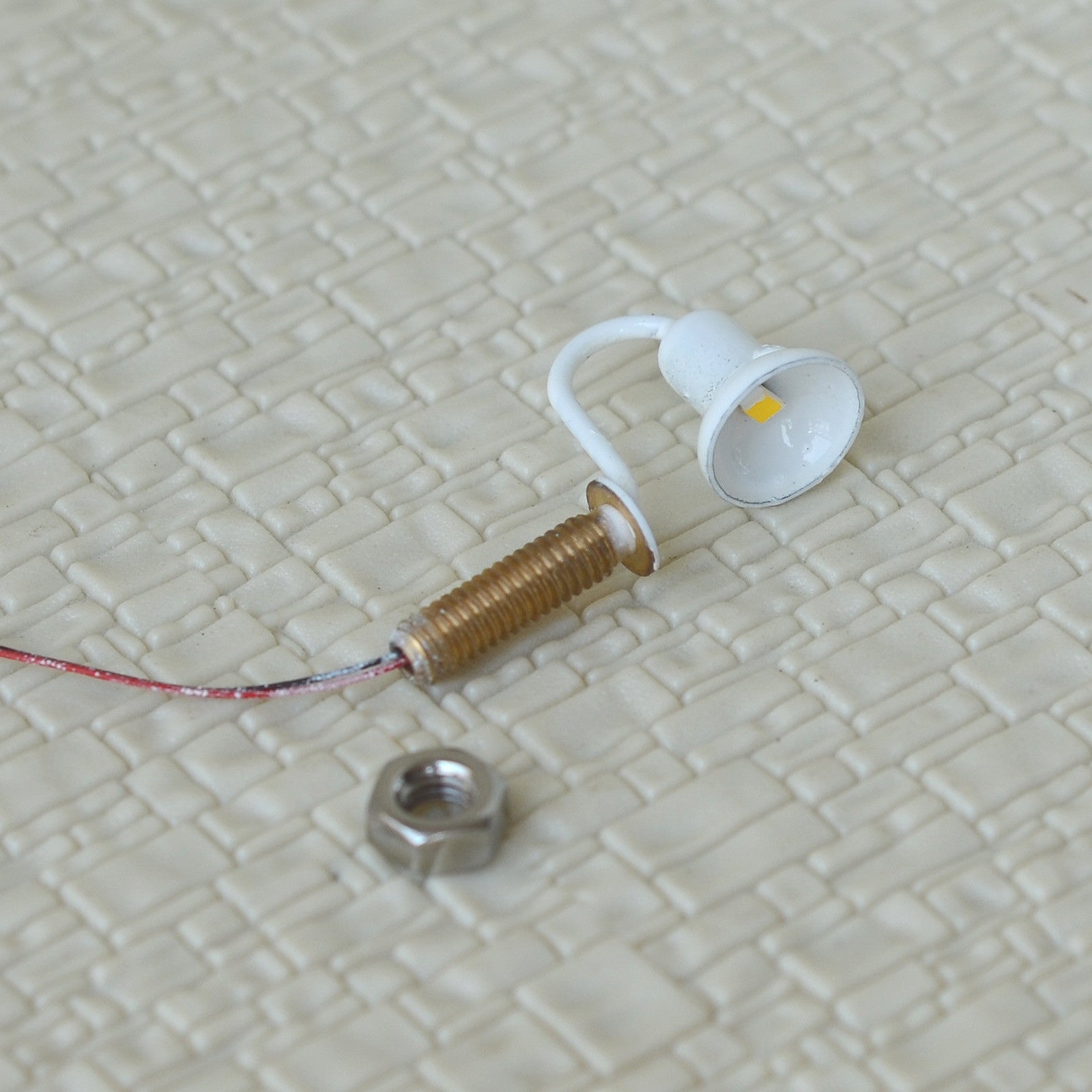 5 x O Scale Led Street wall Light Model Train Railroad path Lamp post #R56OWH