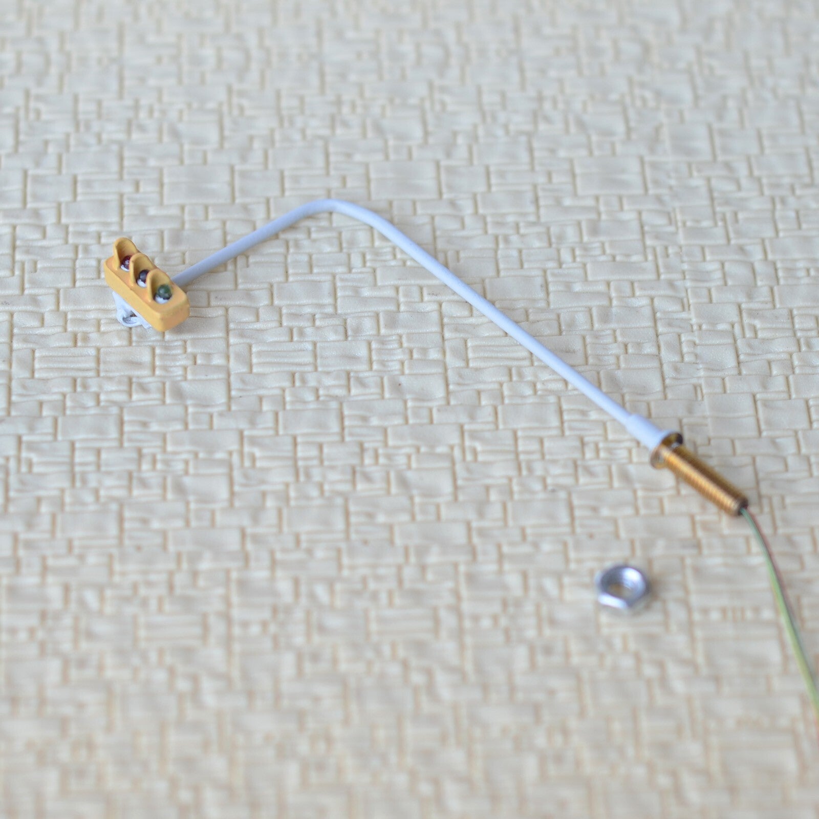 2 x traffic signal light HO OO scale model railroad crossing walk LED lamps #1U