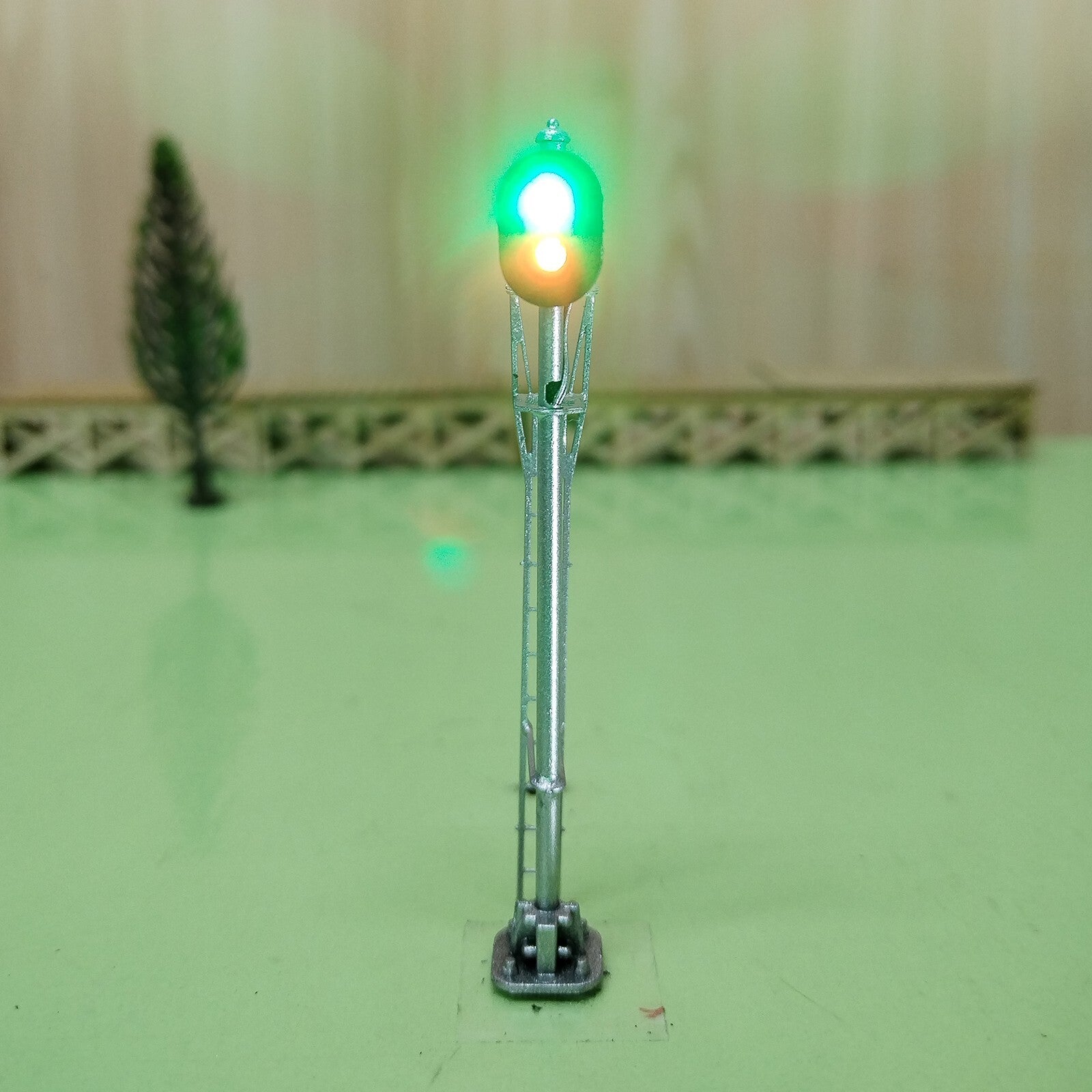 1 x HO scale model railroad 2 aspects block signal LED green/red light #K02Ky