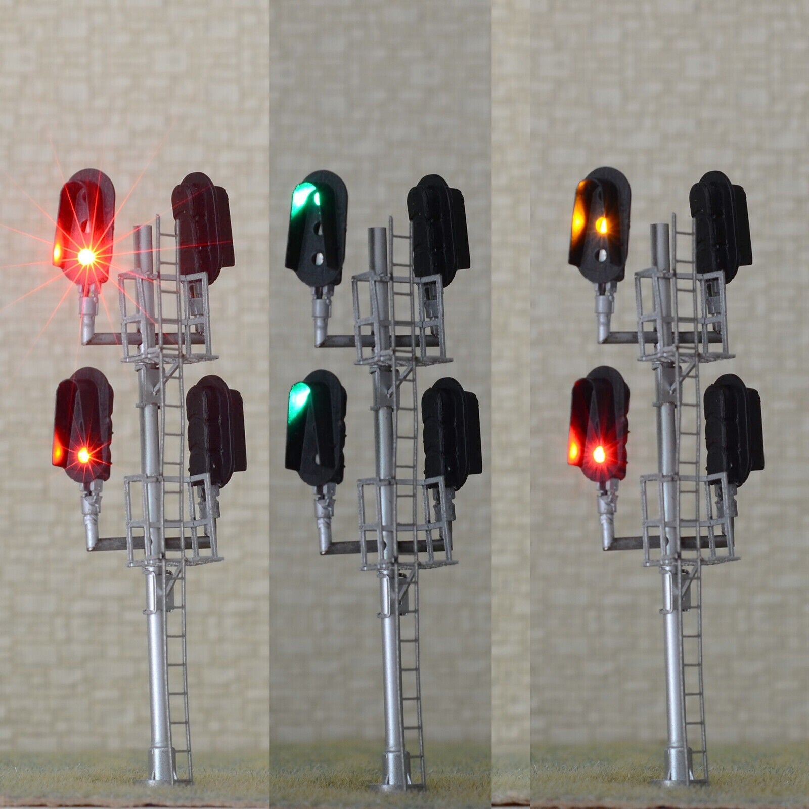1 x HO scale model 3 colors block signal sunshield 3 targets Darth Vader #U33D3