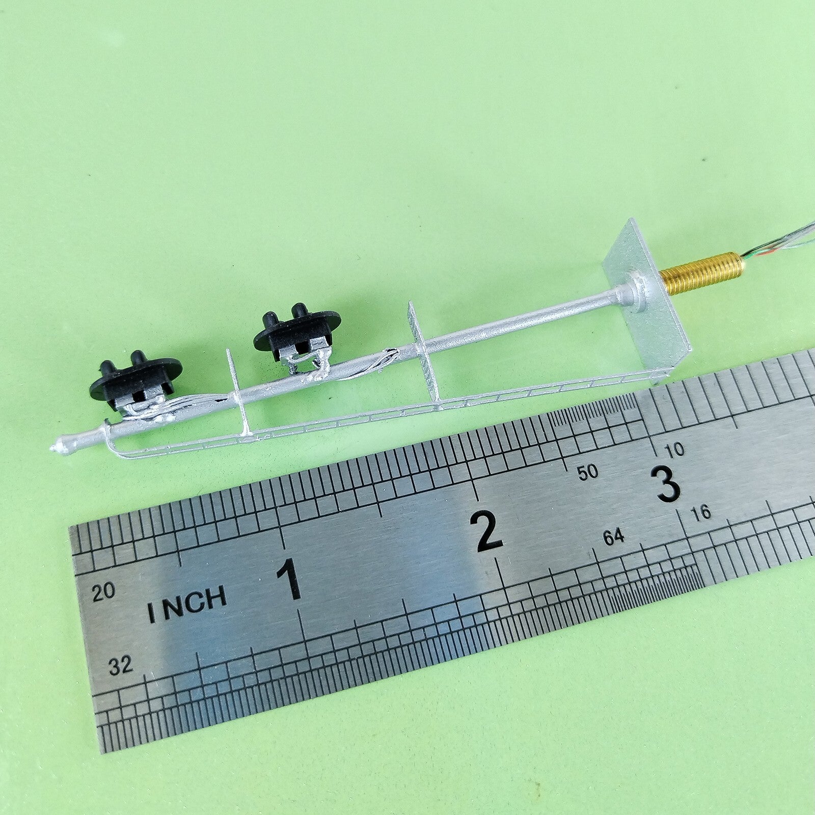 1 x HO scale model railroad 2 heads 2 aspects block signal LED made #K22Sr
