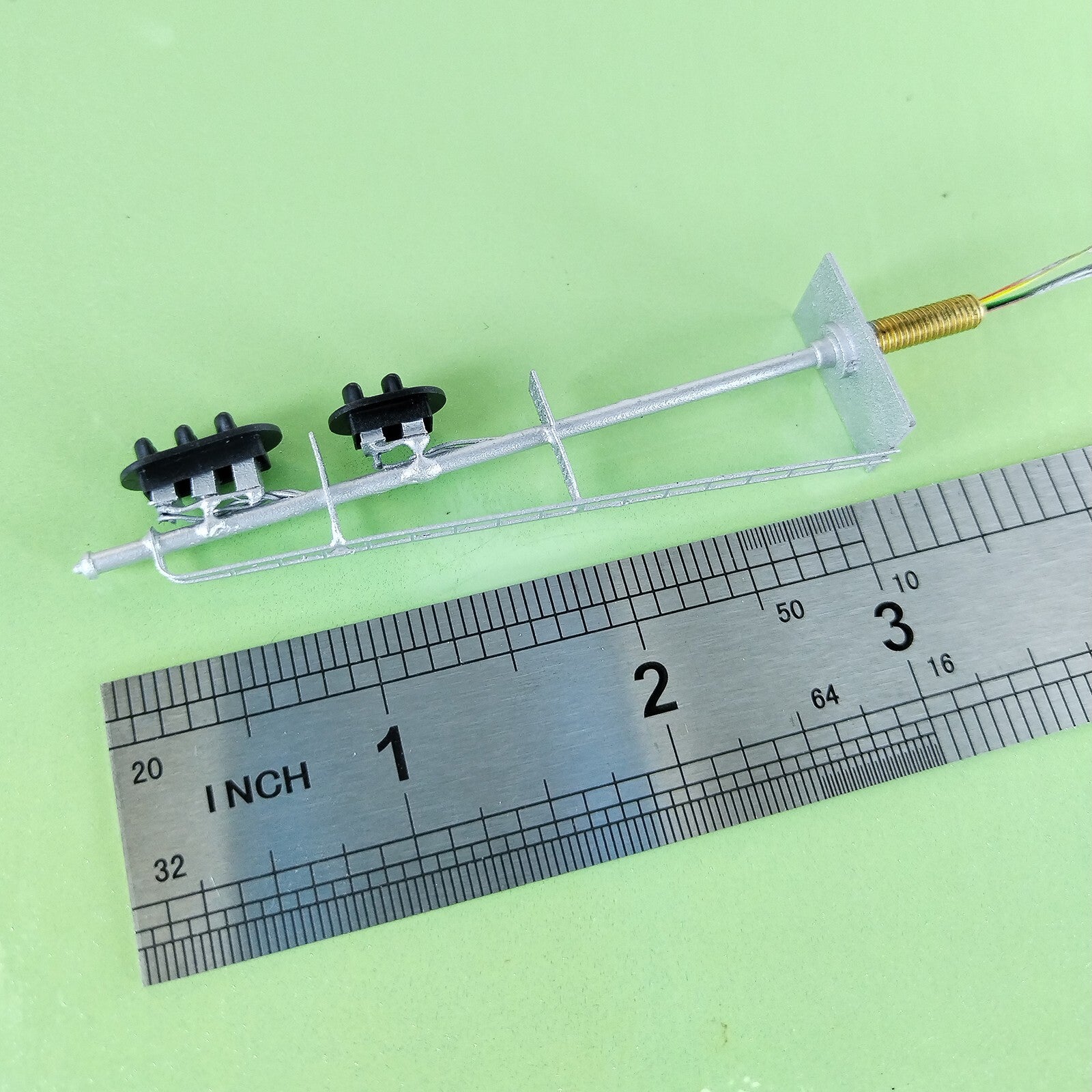 1 x HO scale model railroad 2 heads 2 + 3 aspects block signal LED made #K32Sr