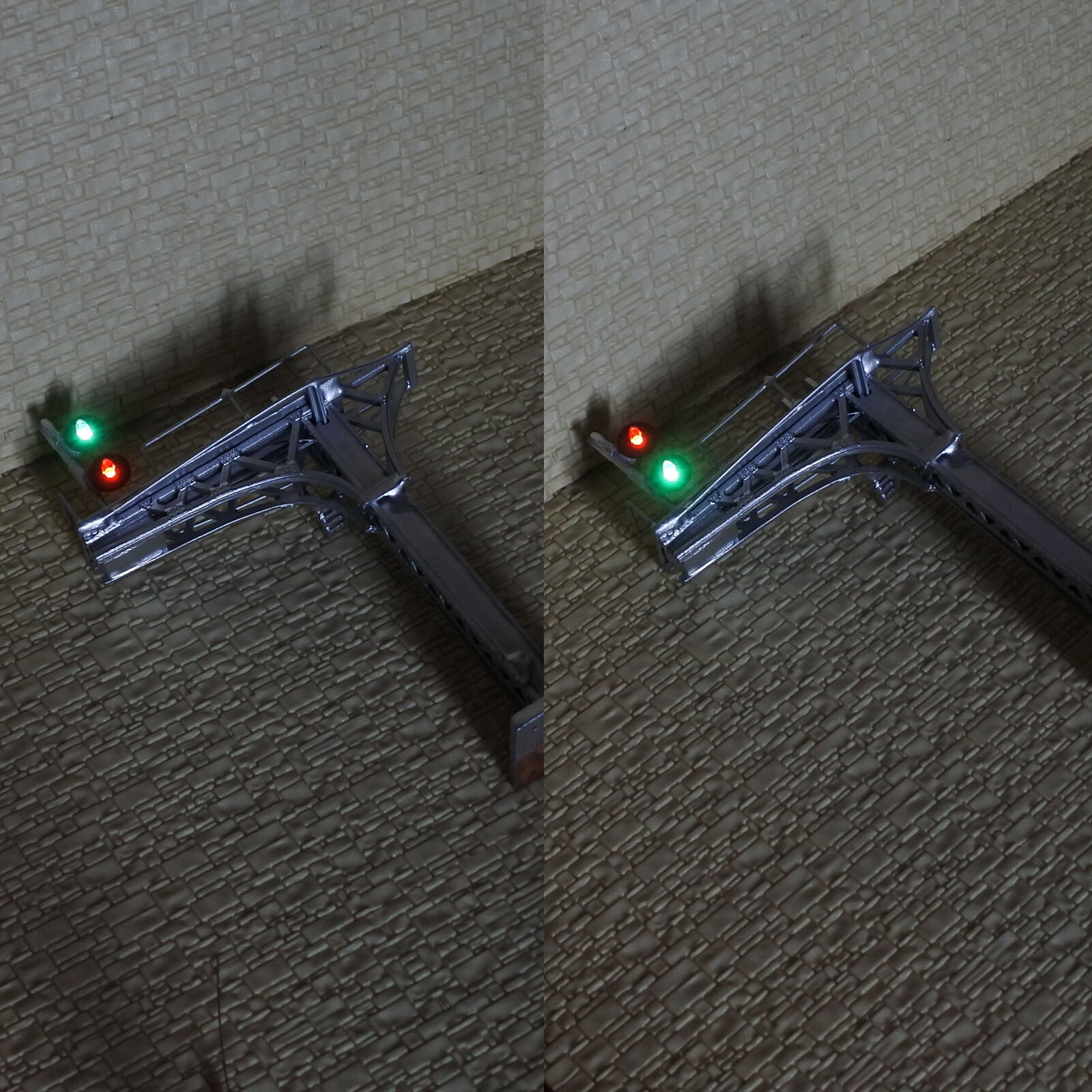 1 x HO OO block searchlight cantilever signal bridge tricolors track metal #CS23