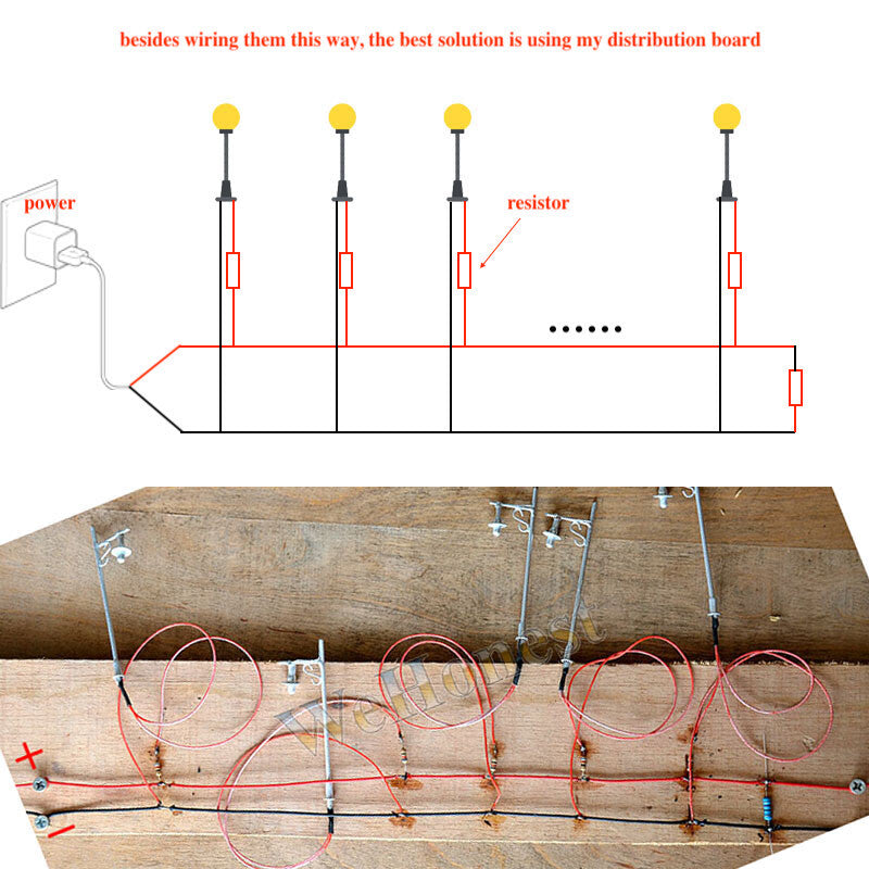 10 x O scale ceiling lamps model handing lamp posts LED street lights #OR60BR