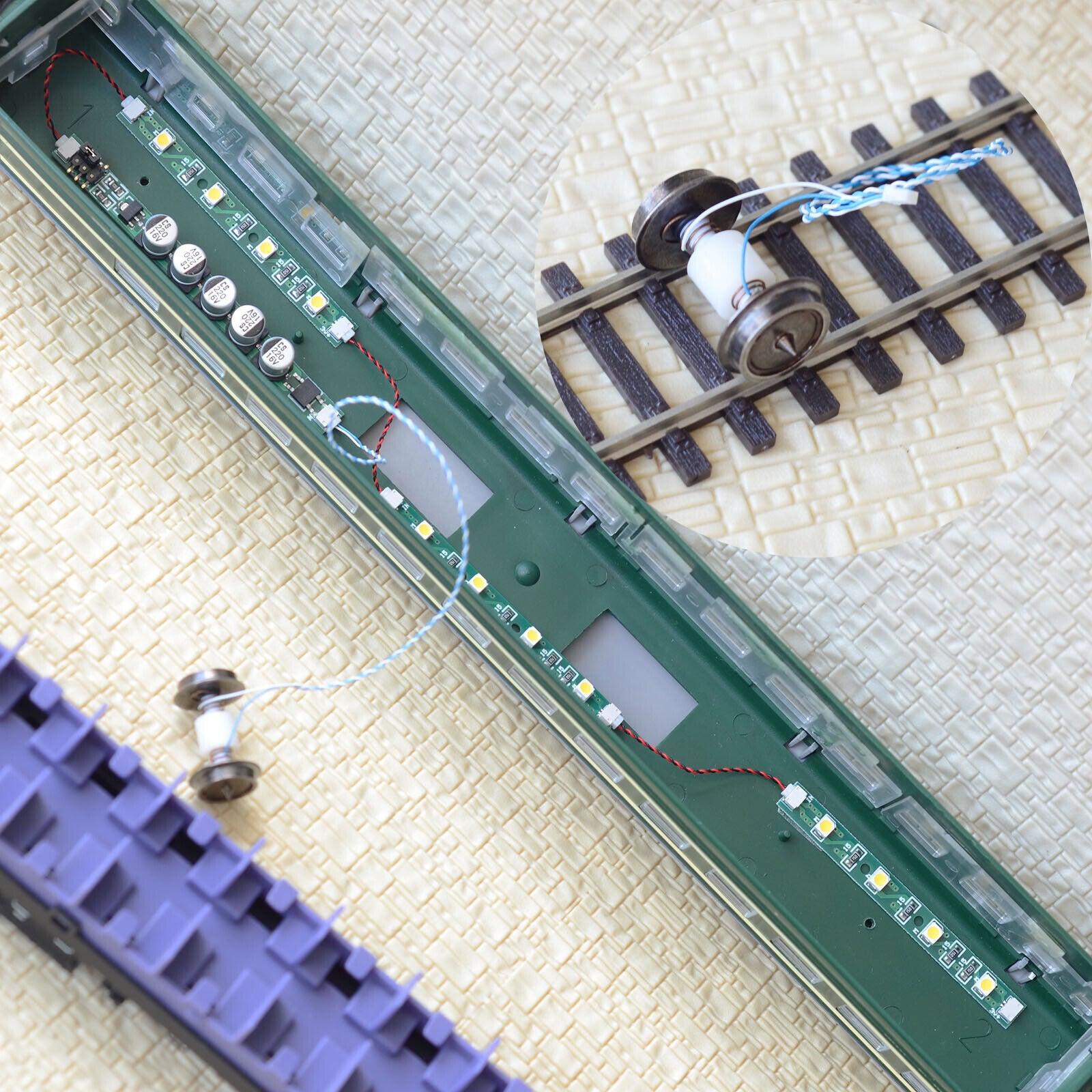 5 x DC 3V LED strips compact size light passenger cars building plug and play #S