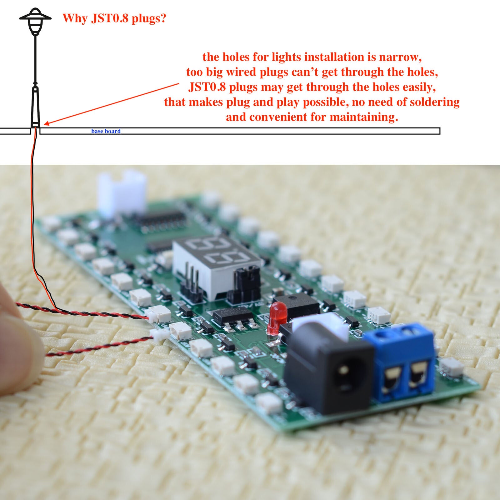 1 x extending hub1 to 5 expanding board 0.8 connector plug and play no soldering