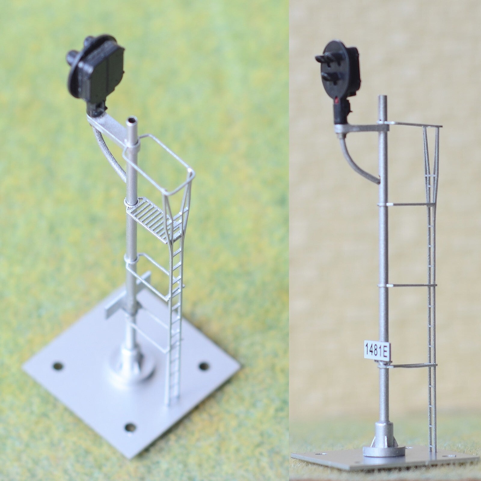 1 x HO scale model type G 3-light target signal block signal metal made #3L1