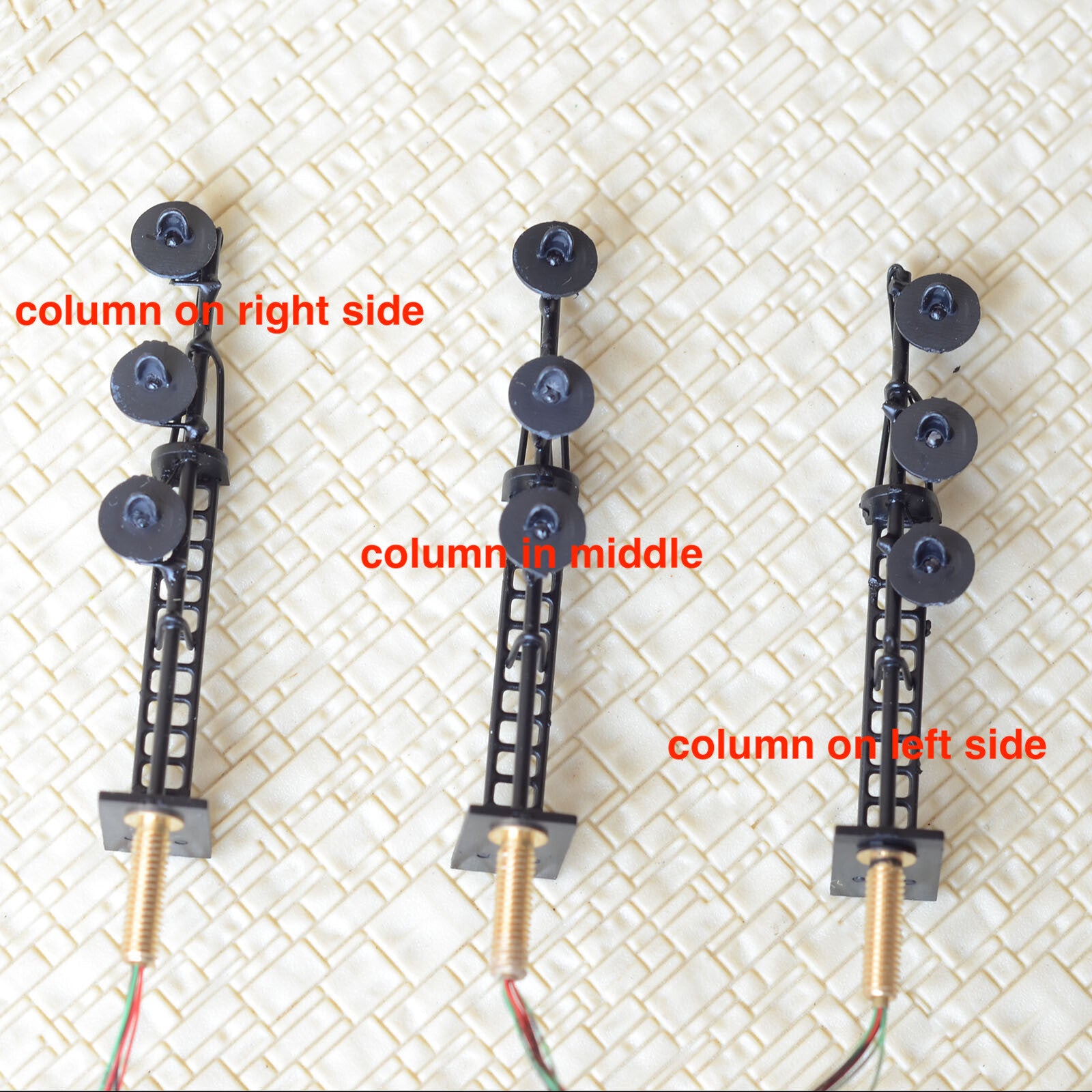 1 x HO scale searchlight signal model train bi-colors 3 targets LED R/G #G23