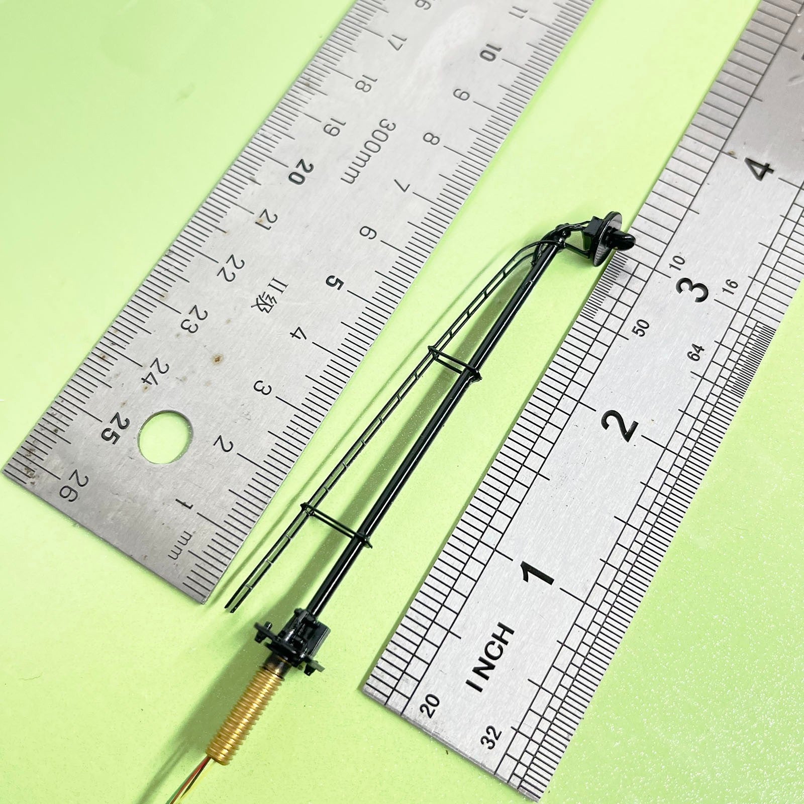 1 x HO scale model railroad tri-color searchlight signal LED metal #DL01skBL