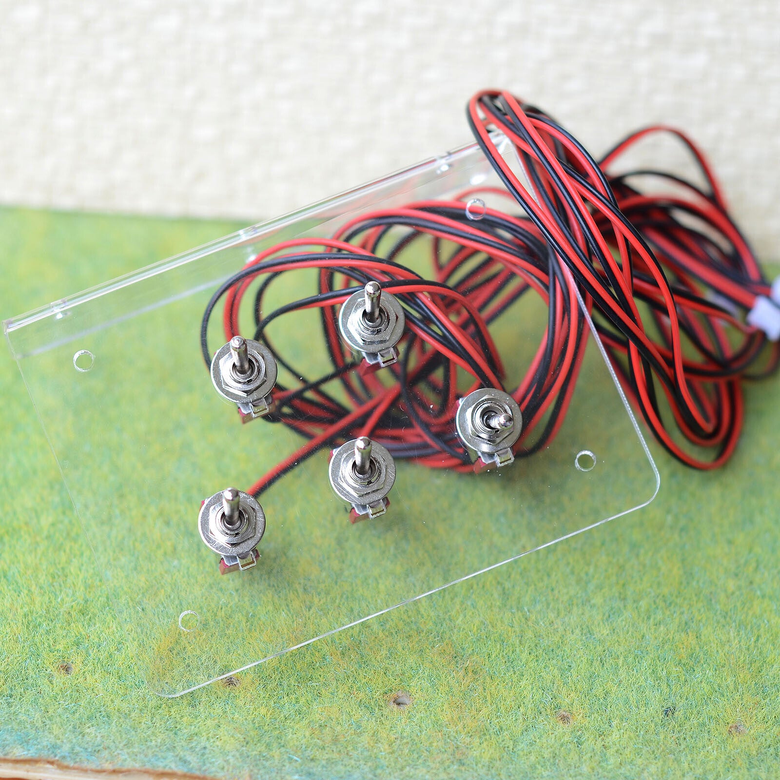 5 x wired 1m toggle switches mounted on board power control panel side install