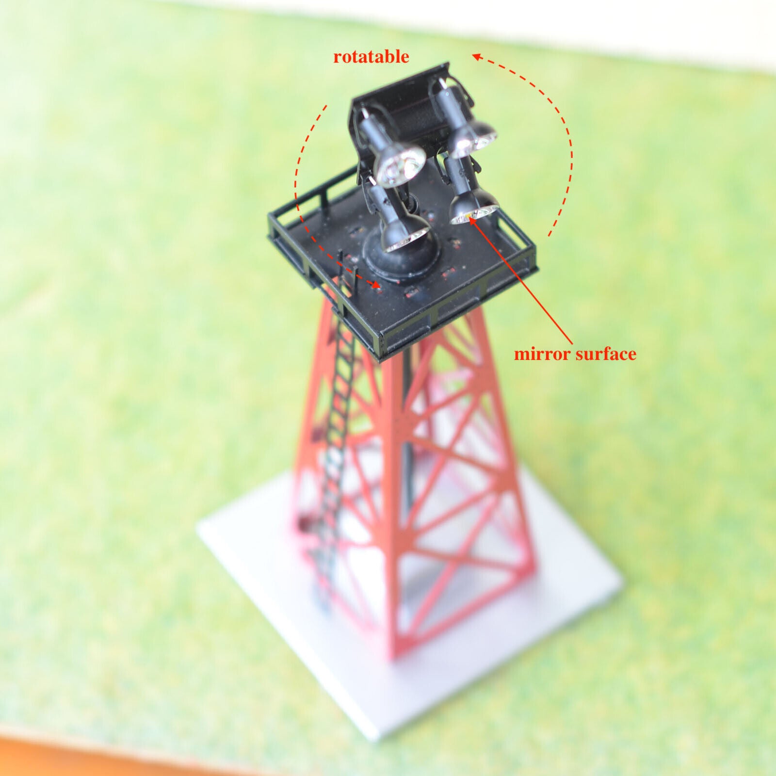 1 x HO tower light LED yard light working flood spotlight assembled metal #S1