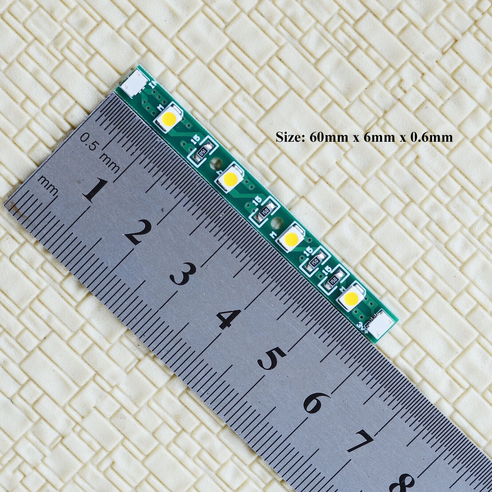 5 x DC 3V LED strips compact size light passenger cars or building plug and play