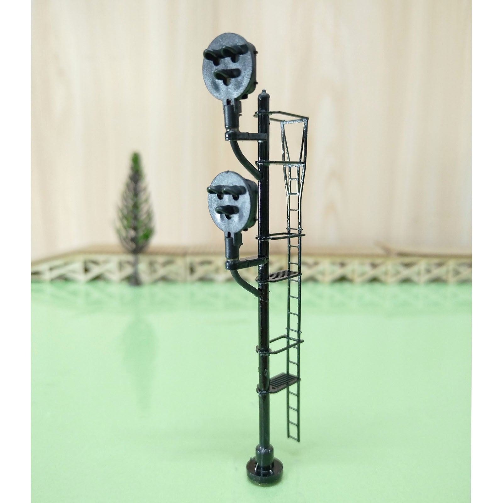 1 x HO scale model railroad tri-light type G block signal metal 2 targets #GS2BL