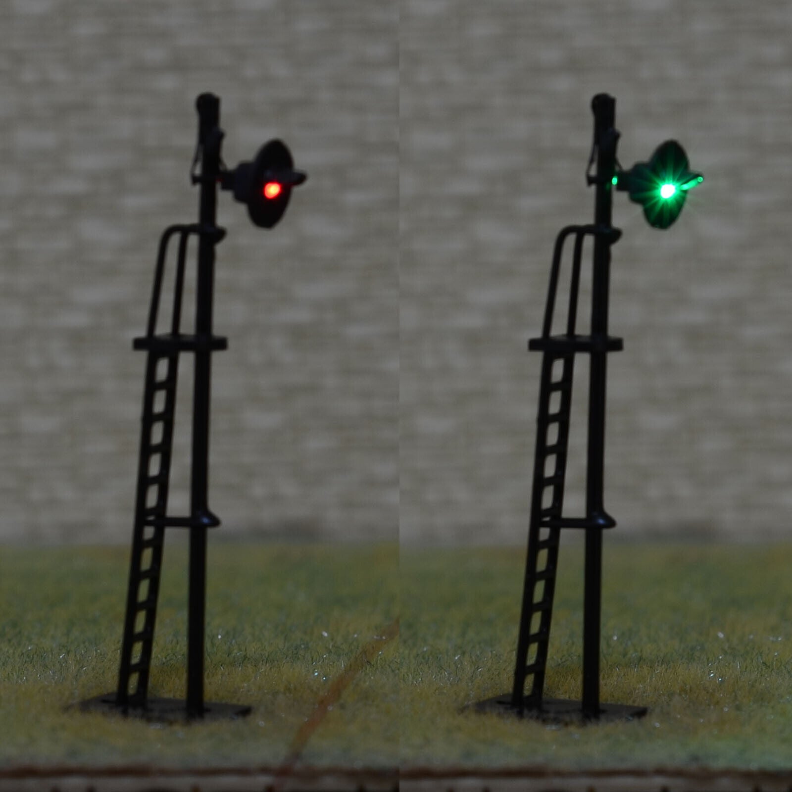 1 x HO scale searchlight block signal model train bi-colors 2mm LEDs R/G #B21