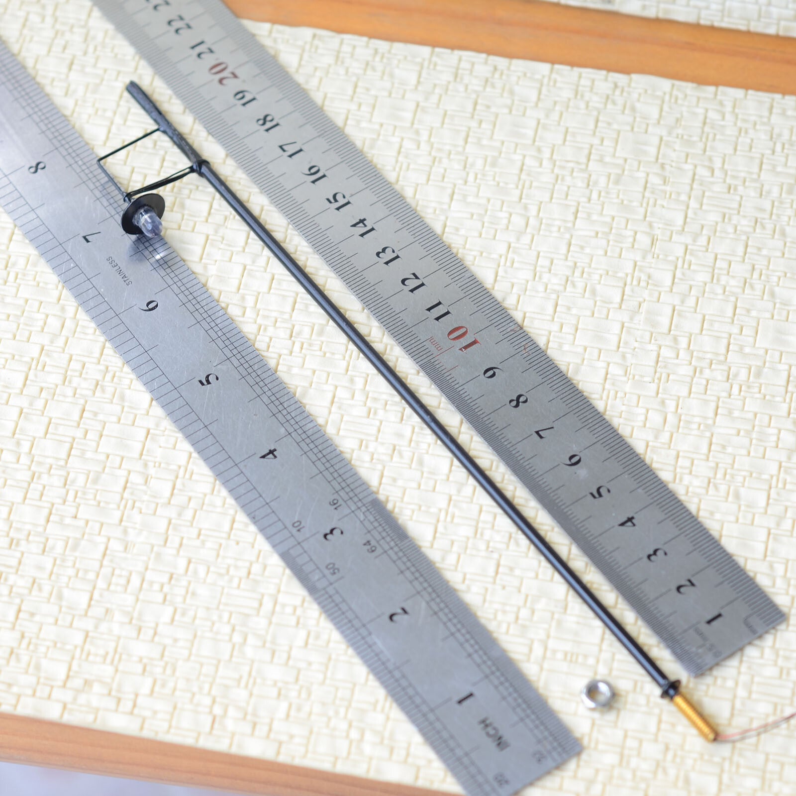 4 x O scale model railroad street light warm white LED lamp post path #SL42BL