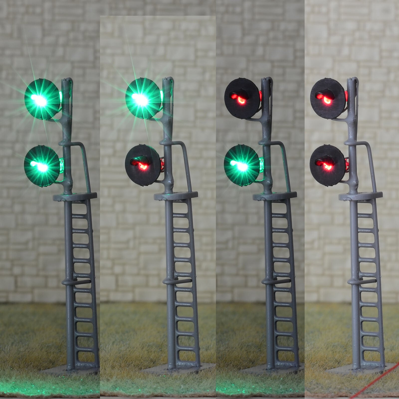 1 x HO scale searchlight signal model train bi-colors 2 targets LEDs R/G #G22