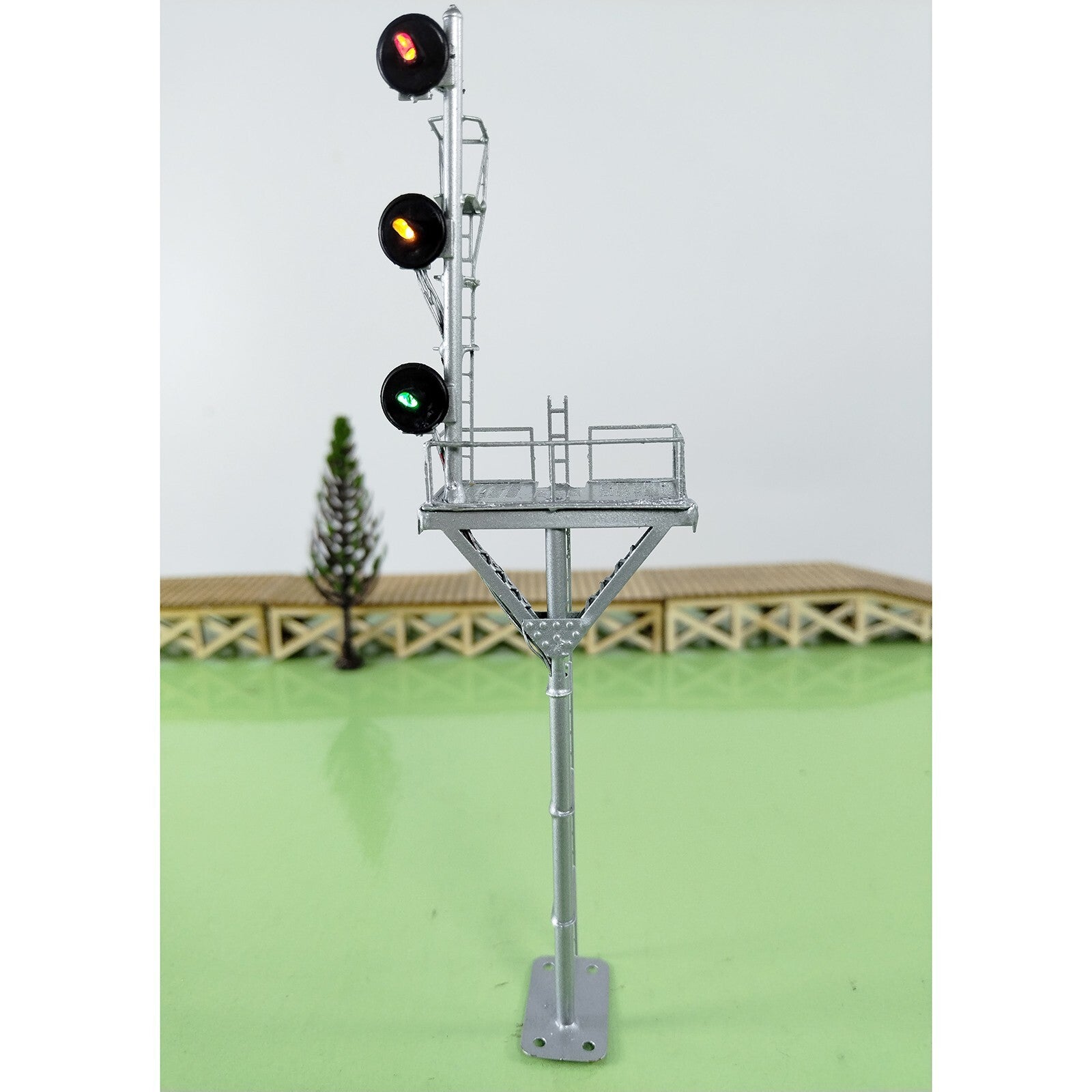 1 x HO scale model tower searchlight signal goalpost bracket 3 faceplate #C3L