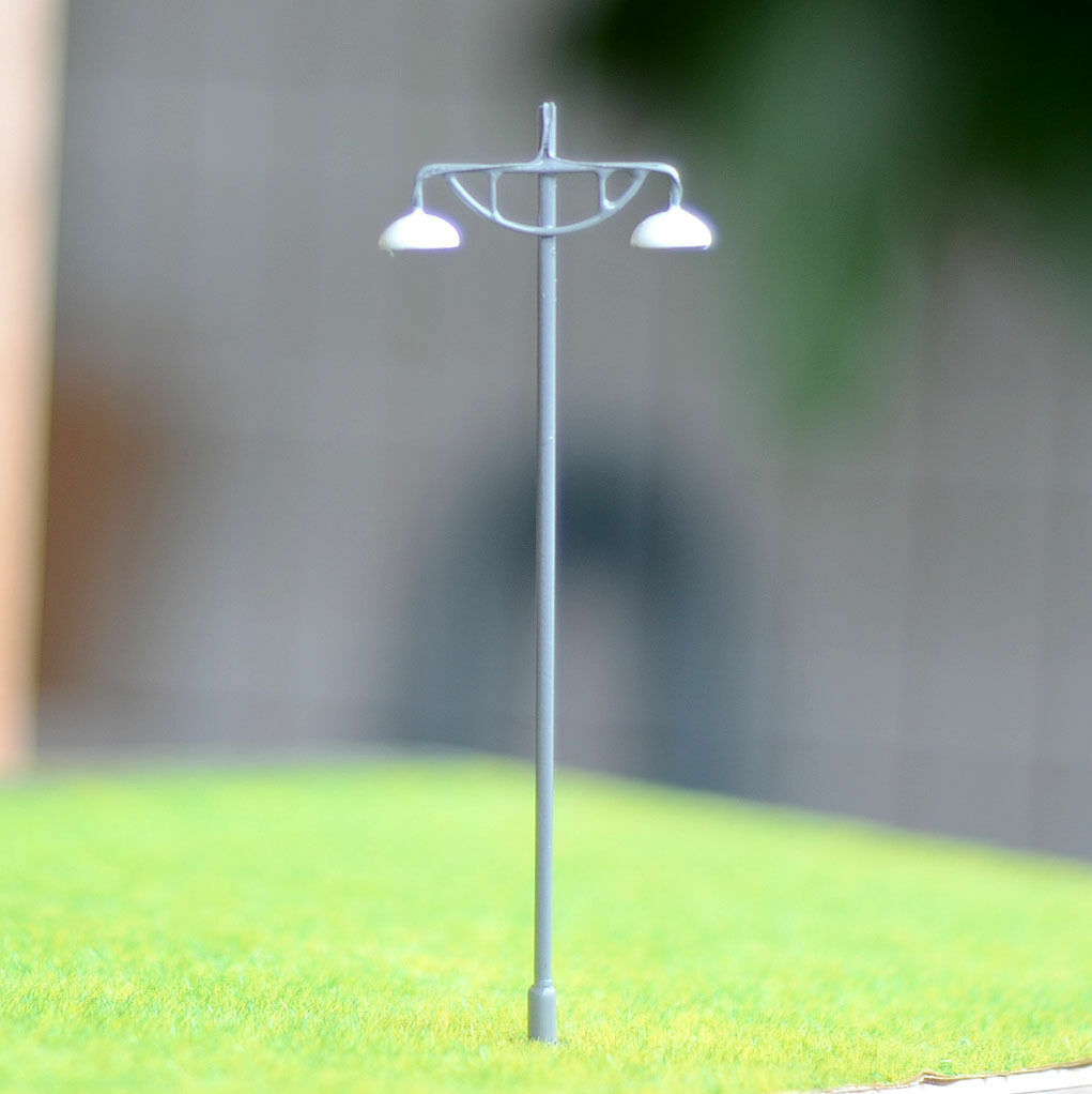 5 x HO/OO model lamppost metal street lights warm white LED Made path lamp #614