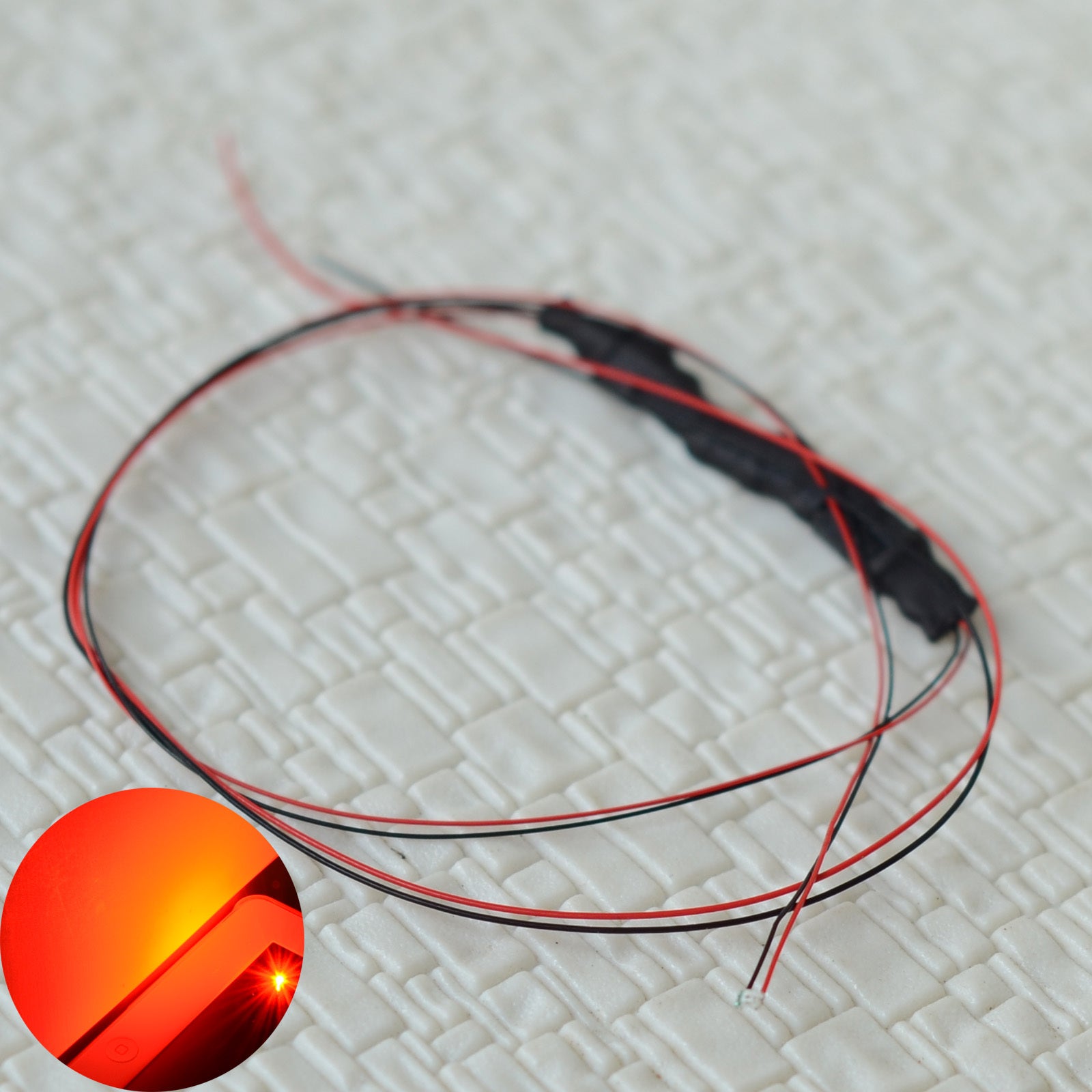 10 x auto flash blink twinkle red #0402 SMD nano led Wired Police ambulance car