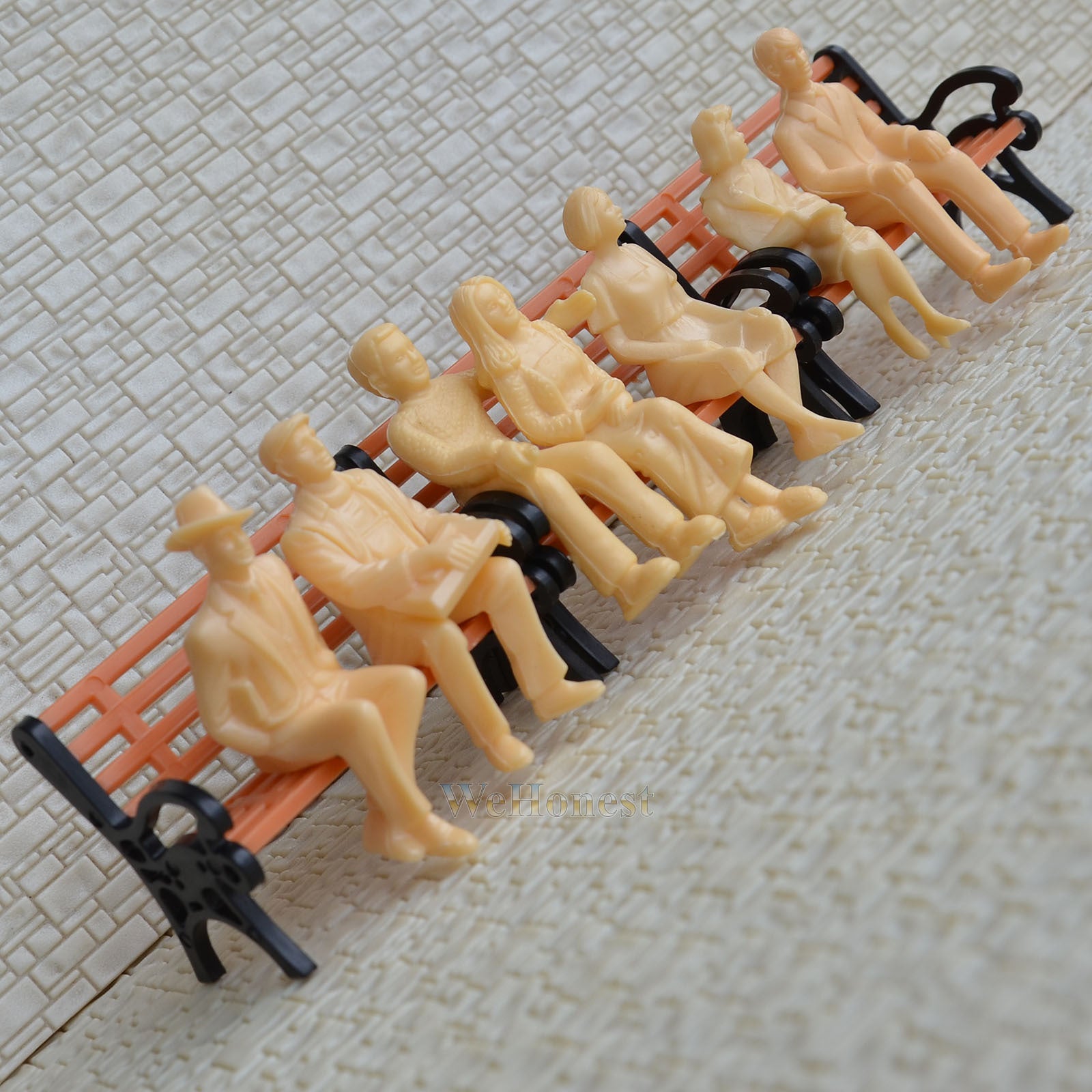 35 pcs G Scale 1:32 unPainted Figures all seated 7 different poses People