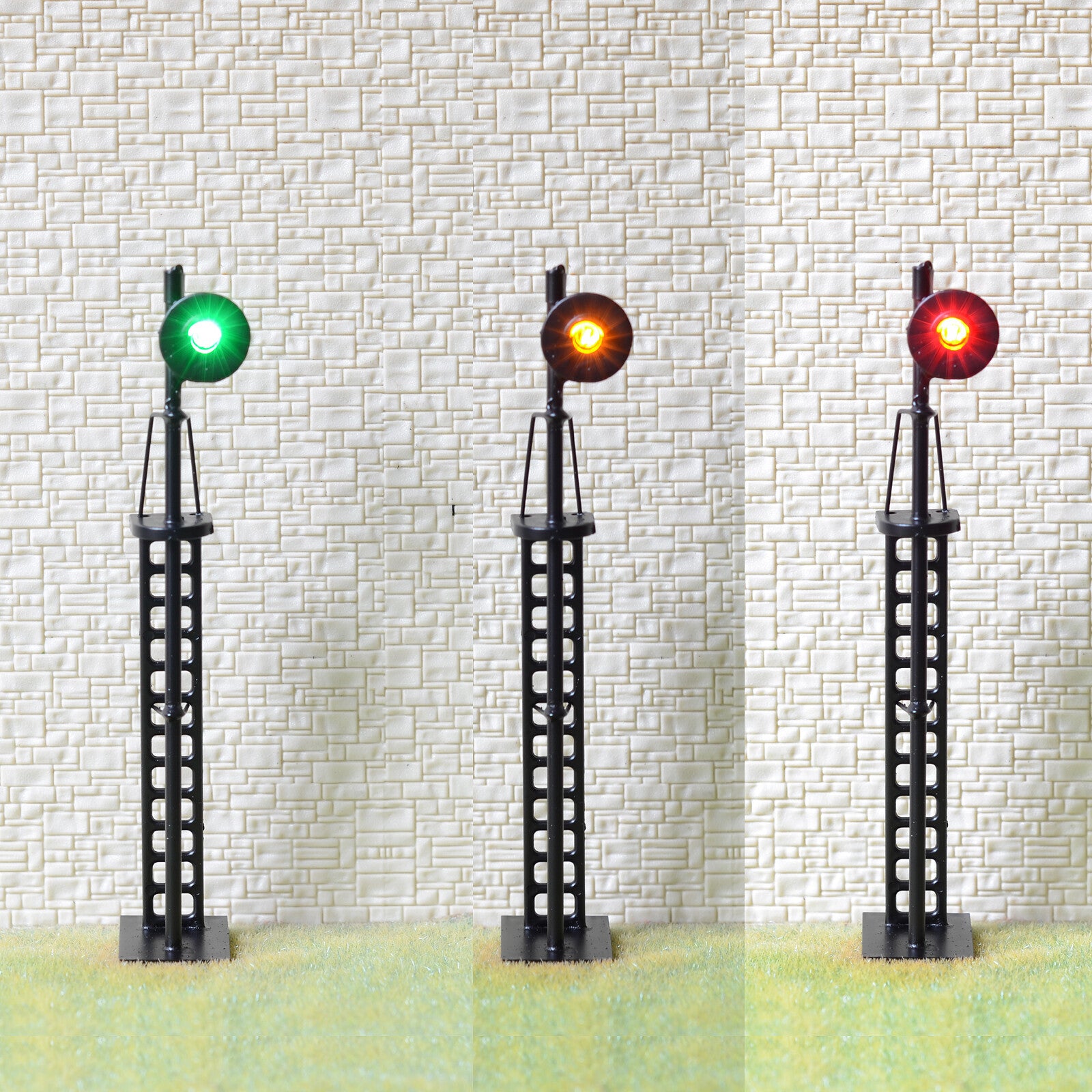 1 x O scale searchlight block signal model train 3 color SMD LEDs R/G/Y #SS48B3
