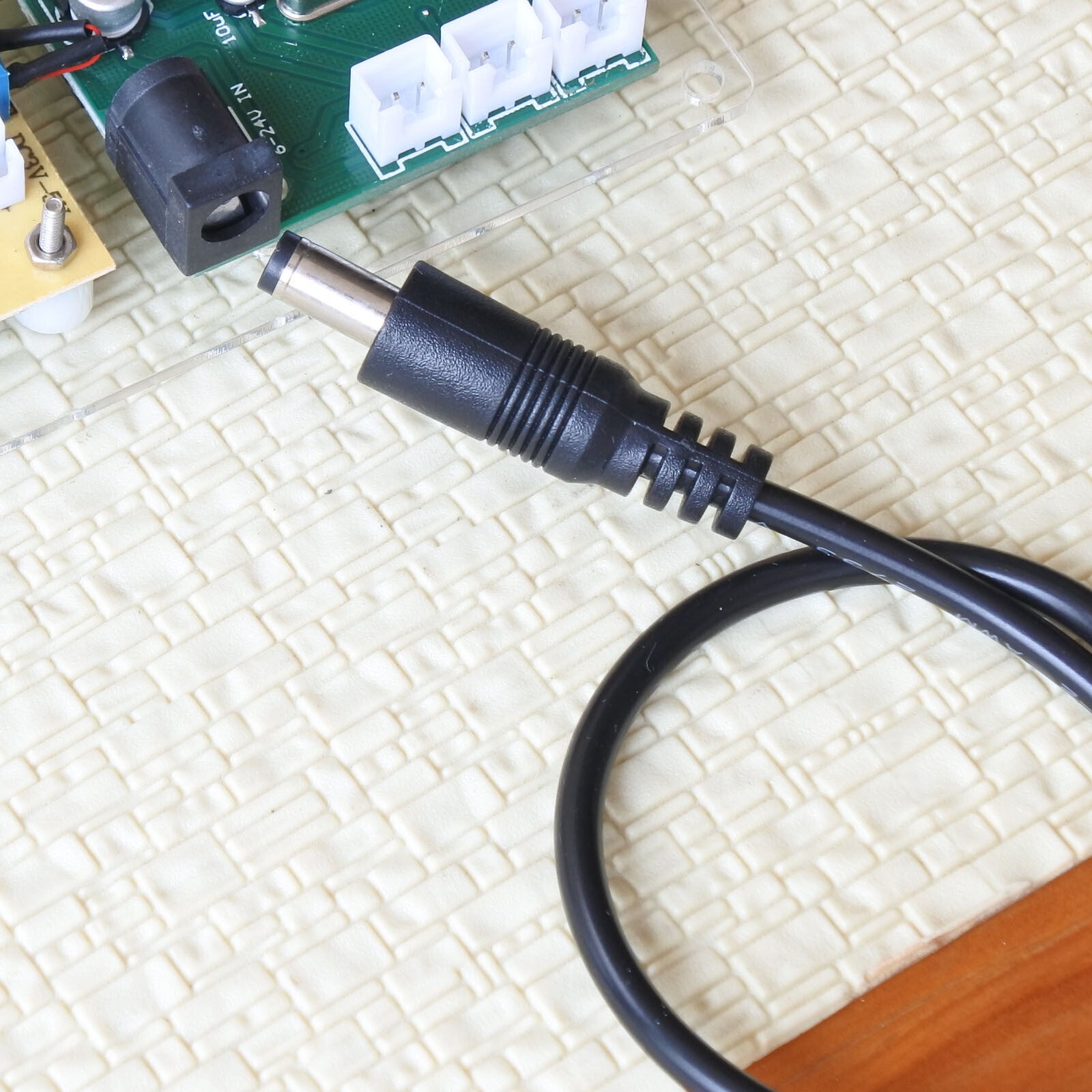 1 x TRANSFORMER POWER CORD & PLUG for DC socket pure copper 5.5mm x 2.5mm 22AWG