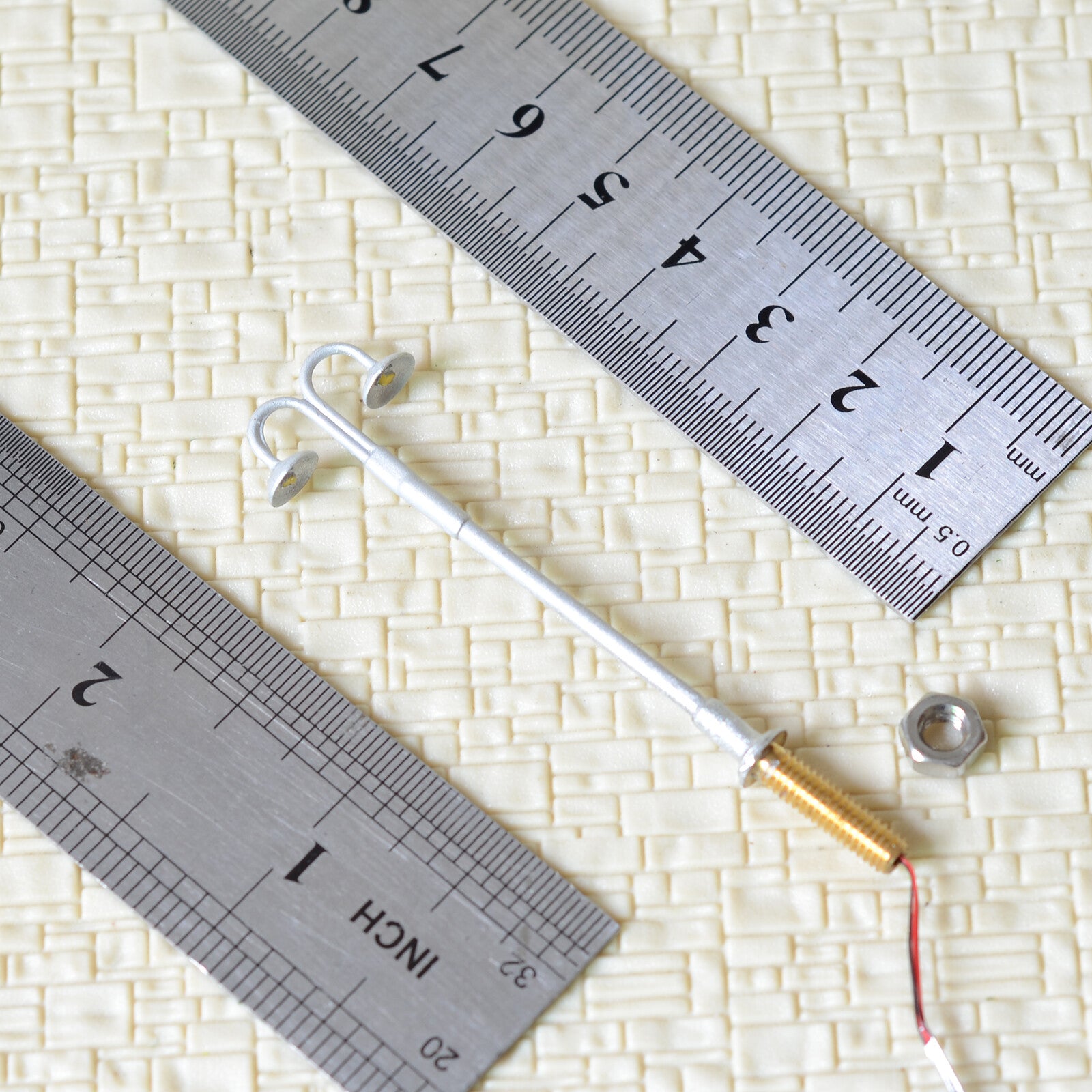 5 x N scale LED light Model train Railroad street Lamp post + resistors #702NSL
