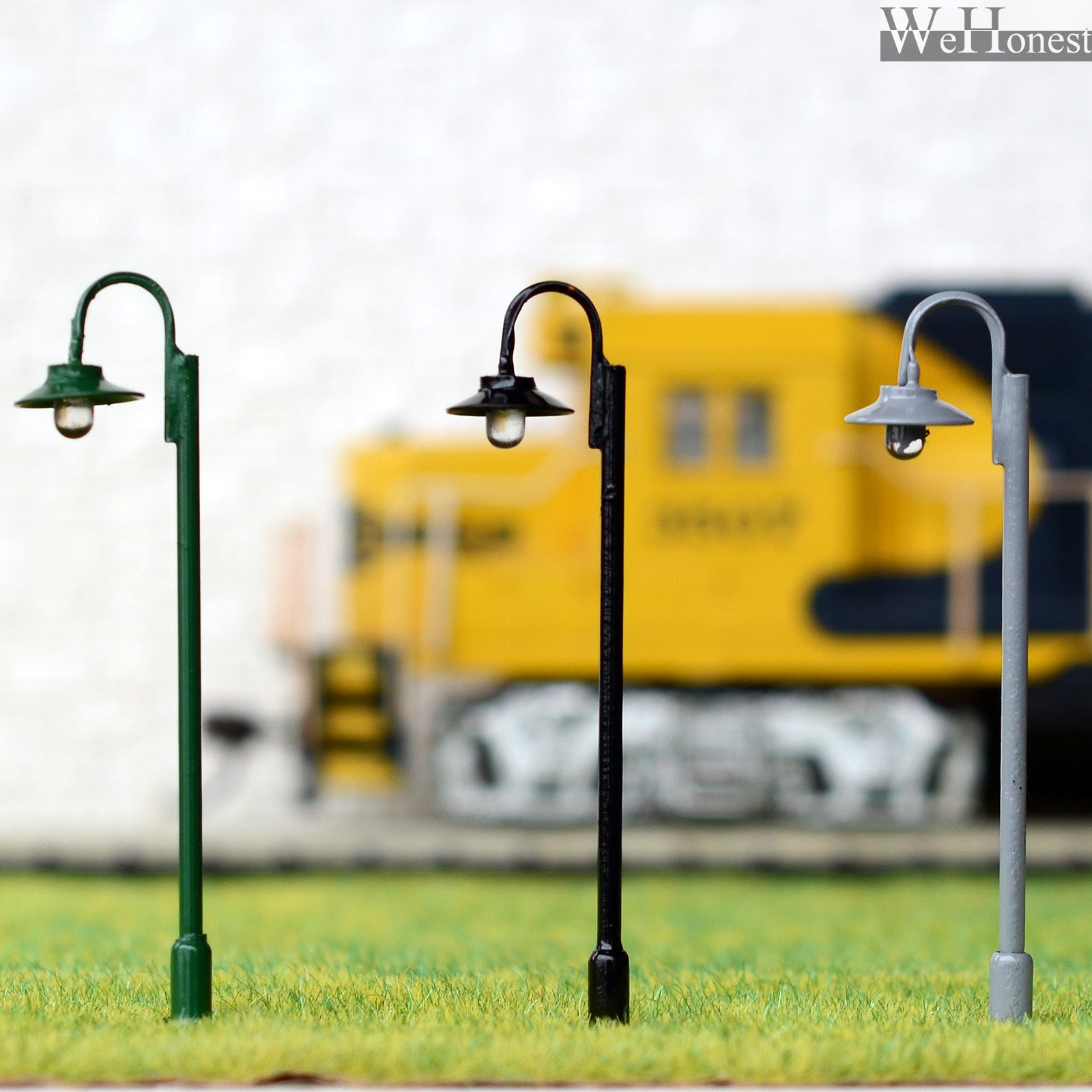 5 x OO / HO Scale Led Street Lights Model Train Railroad Curve Lamp posts #612