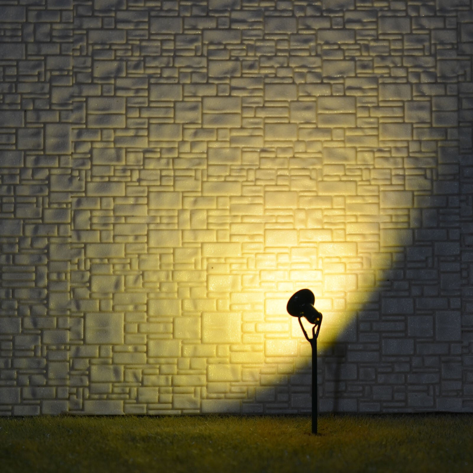 5 x HO scale LED spotlight model limelight projector street light lamp post #4BR