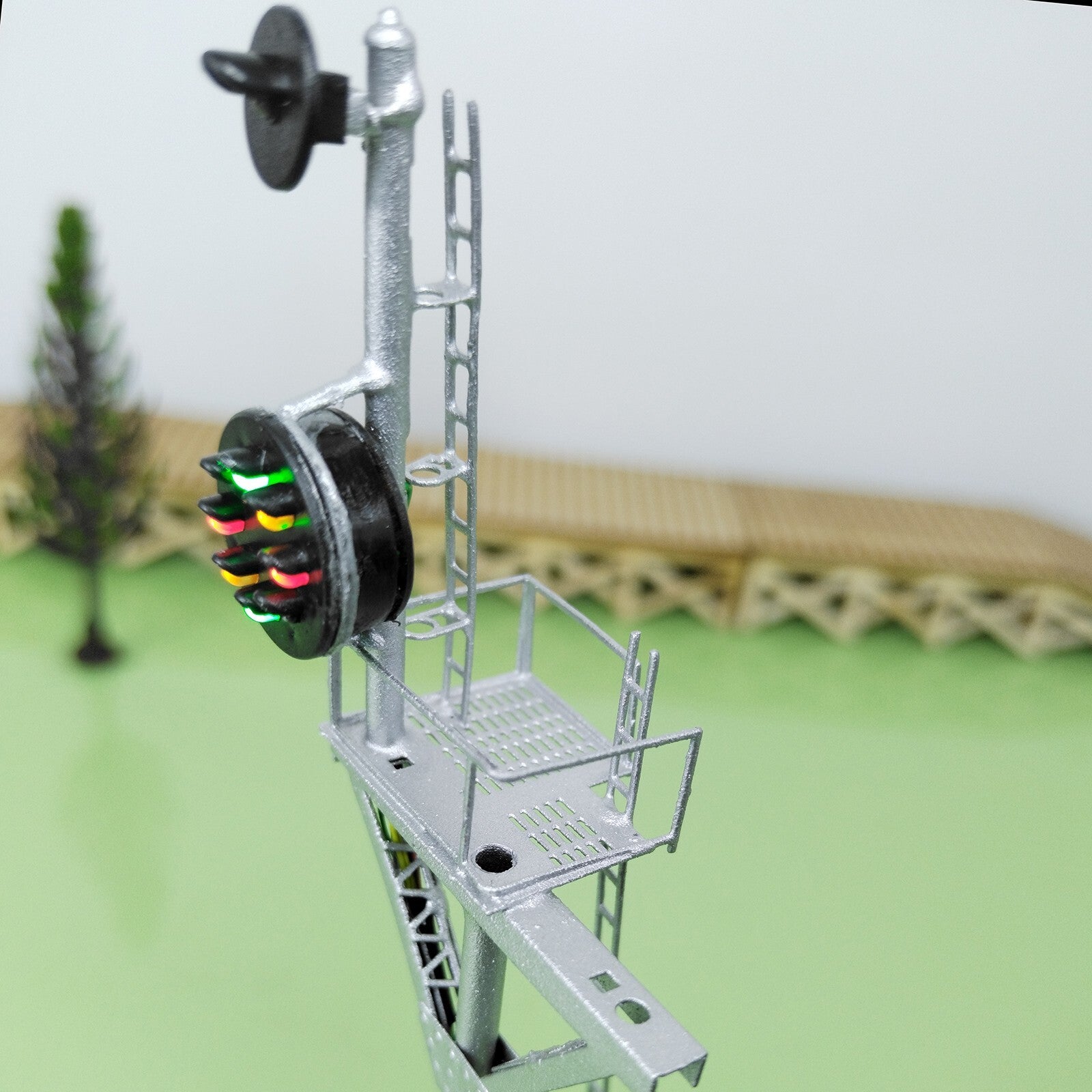 1 x HO scale model railroad tower CPL signal B&O goalpost bracket  #LU1