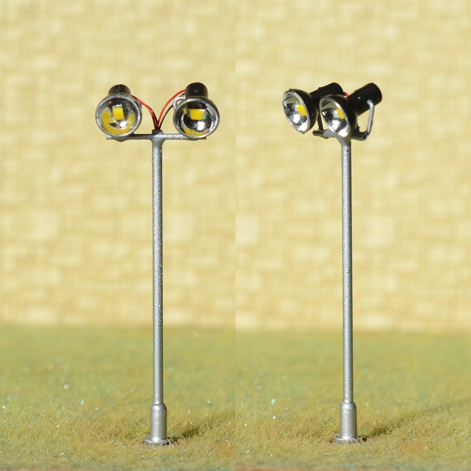 4 x OO / HO Scale LED spotlight model limelight projector street lamp post #6D