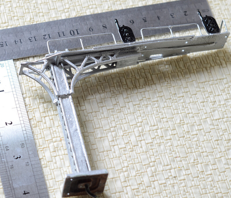 1 x HO /OO silver cantilever signal bridge LED 3 aspects double Track right side