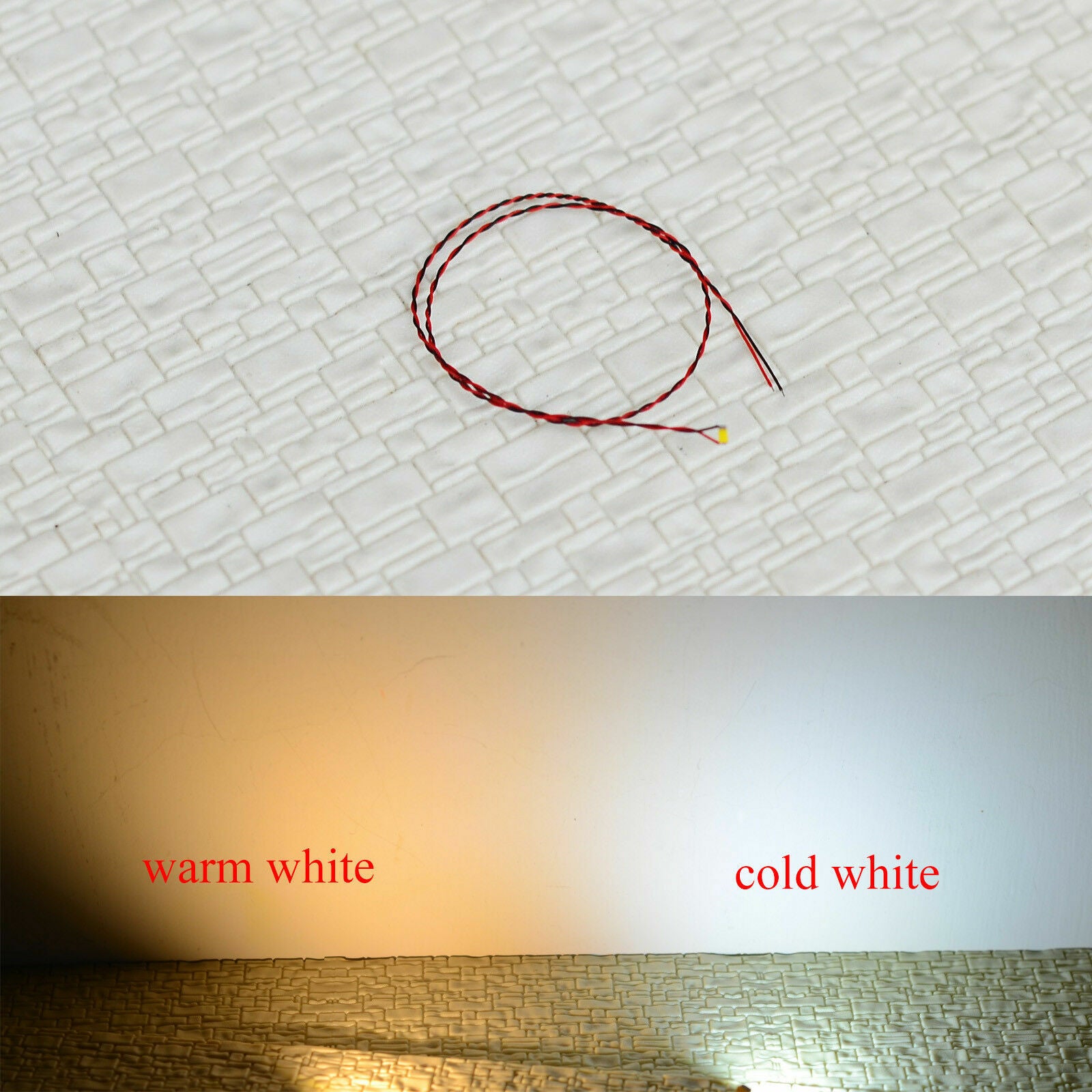 10 x twisted wired cold white #0603 SMD LED street lights pre-soldered lamp HO N
