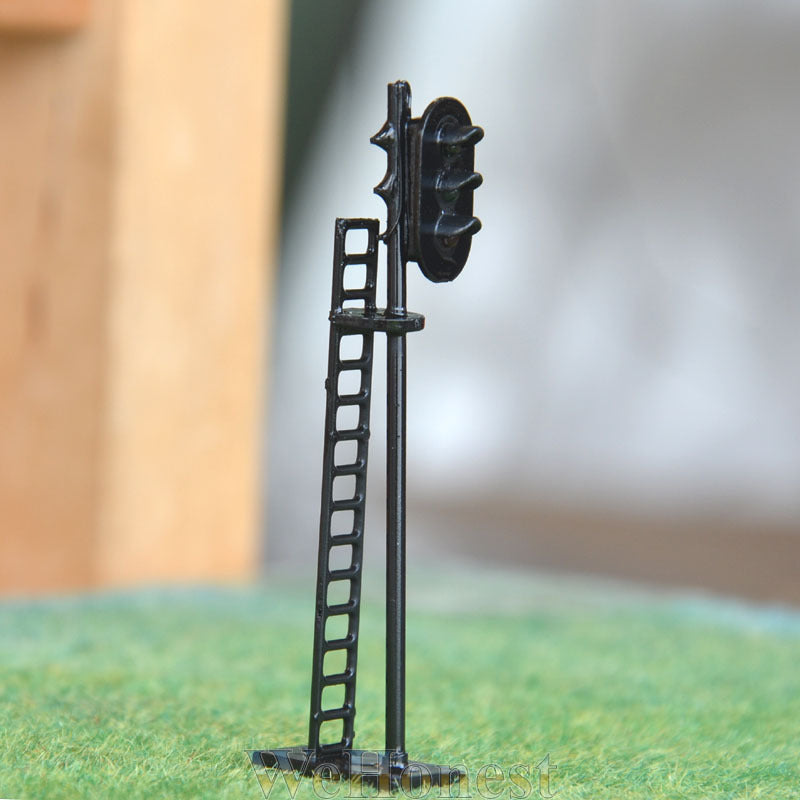 5 pcs HO Scale 1:87 LEDs Made Railroad Signals Y/G/R ( Yellow On Top Version )