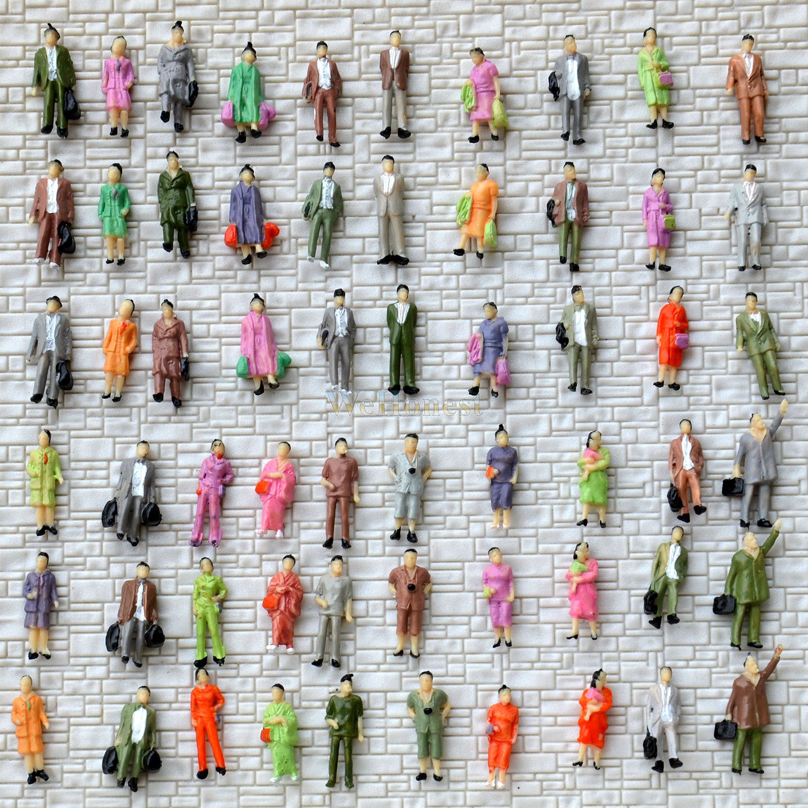120 pcs HO scale figure ALL Standing People passenger Well Painted #B20P