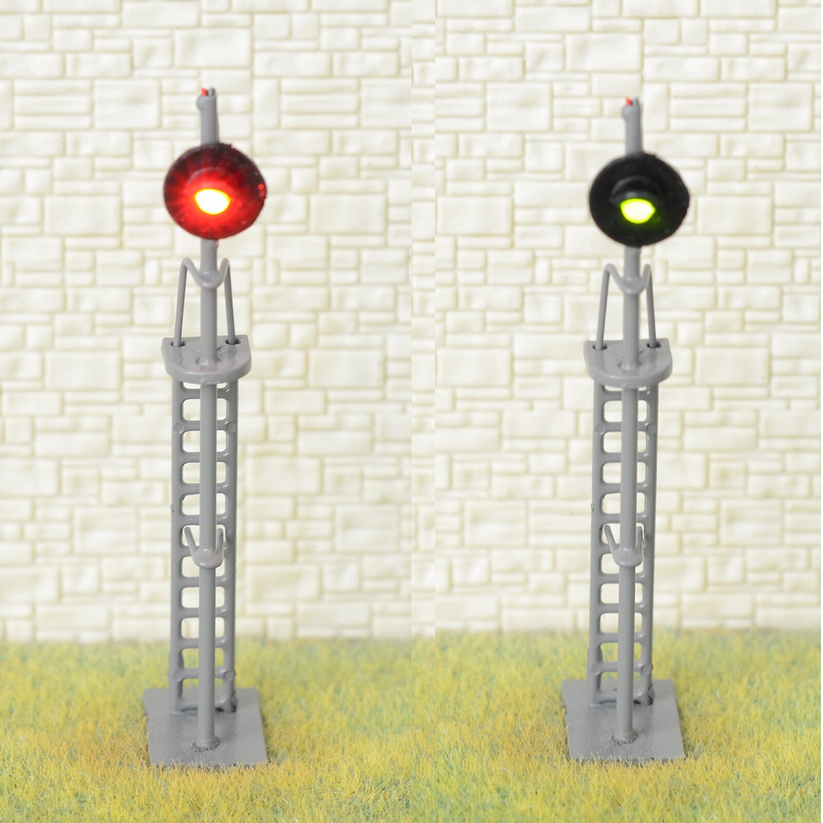 1 x HO scale searchlight block signal model train 2 color LED Red/Green #SS87G2