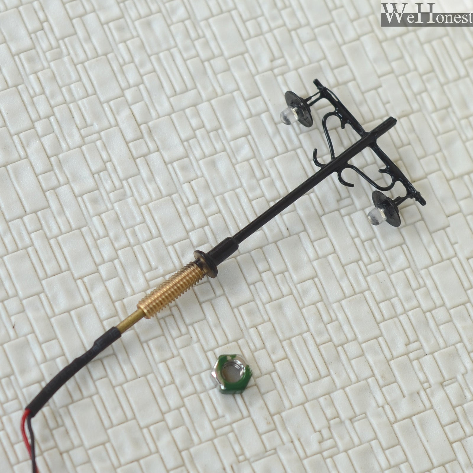 5 x N Scale Led light Model train Railroad street Lamp post + resistors #R34NDBL