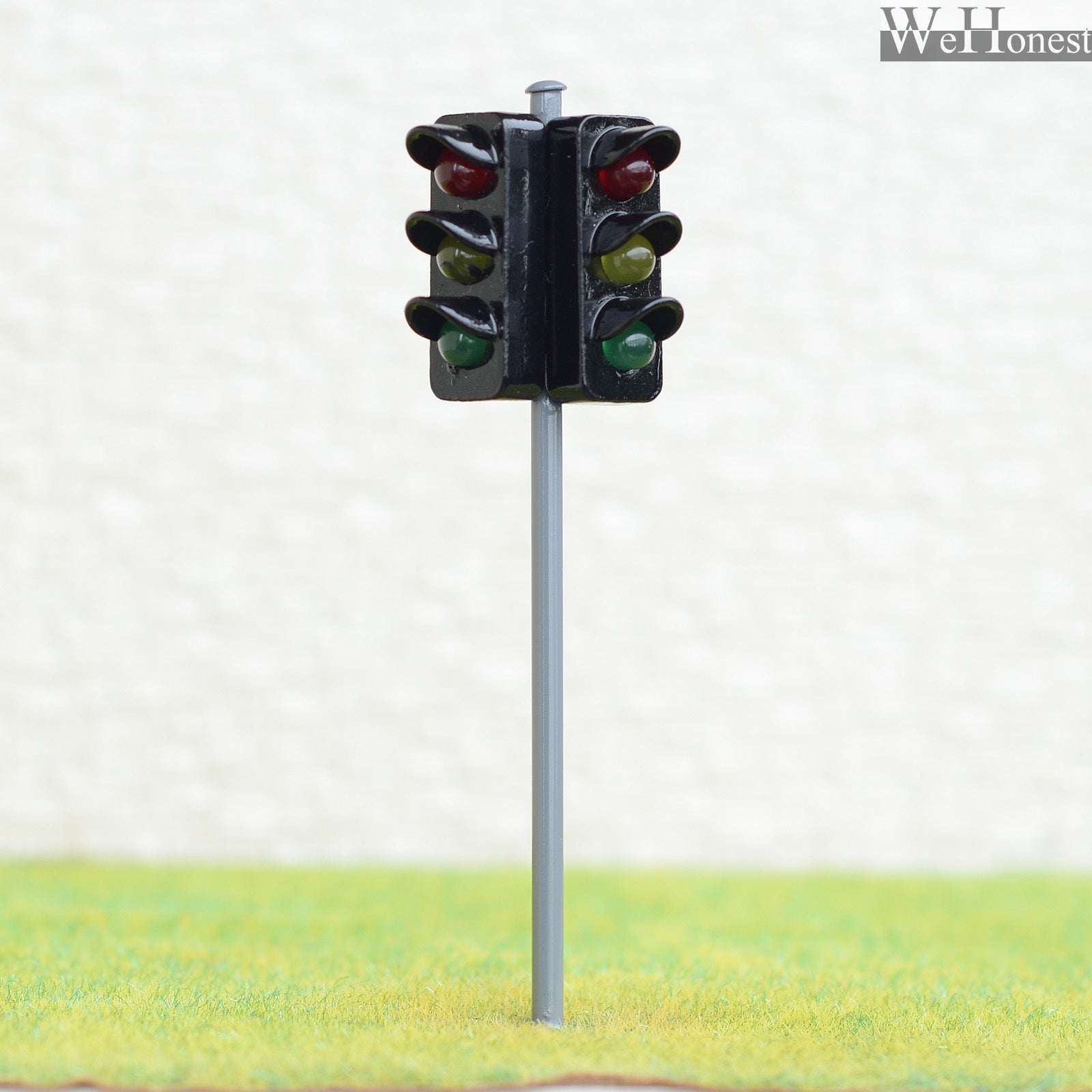 2 x traffic signal light O scale model railroad crossing walk led lamp #GR33