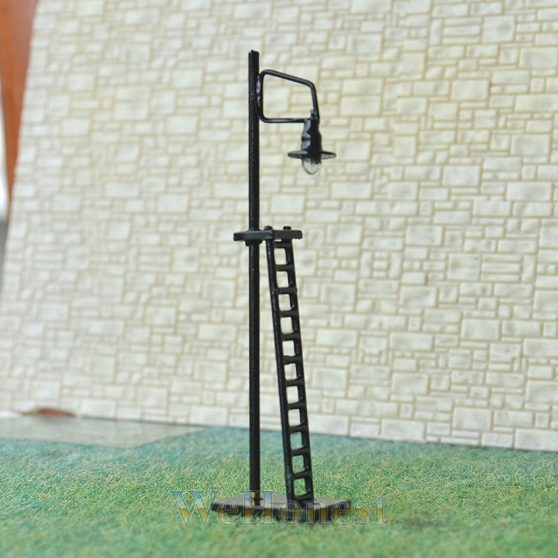 3 pcs N scale Model Yard Lights Lampposts Scenery Lamp + free resistors #R42-8