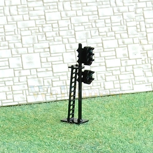 2 pcs N Scale 1:160 LEDs Made 2 heads Railroad Signals 3 over 2 G/Y/R G/R #N
