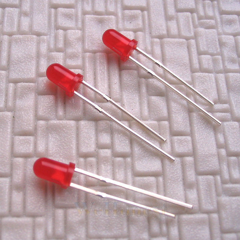 30 pcs Auto Flash  LEDs 3mm Red  no need of circuit board + resistors