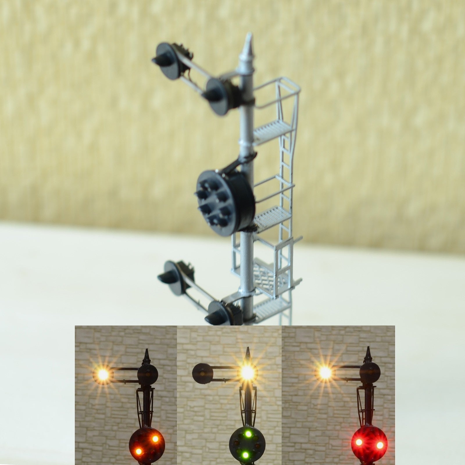 1 x HO scale model railroad CPL signal B&O light 3V LEDs made fine metal  #U2L2