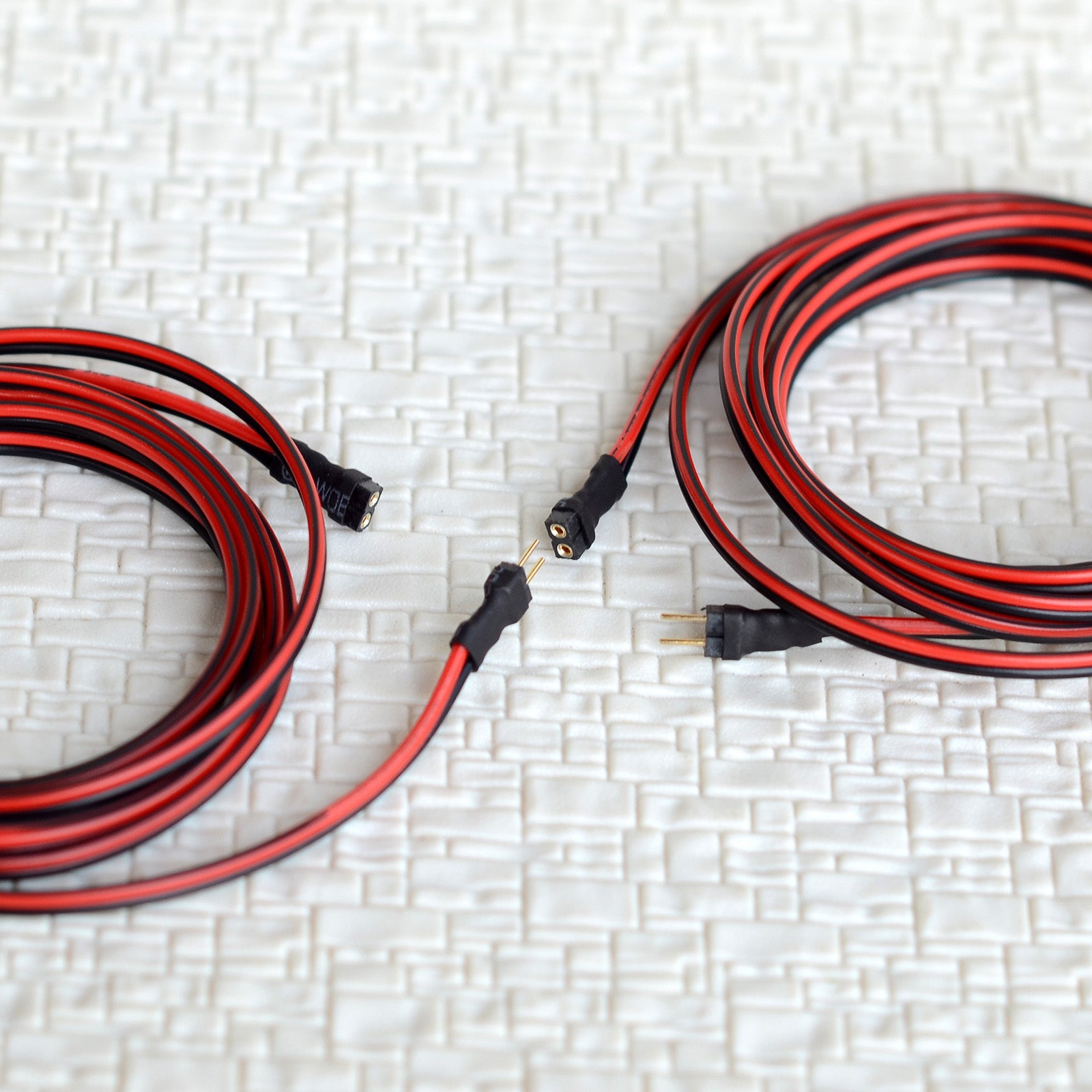 10 x mini-plug kits 2.0mm 2 round Pins extending 1m wires connector N HO lights